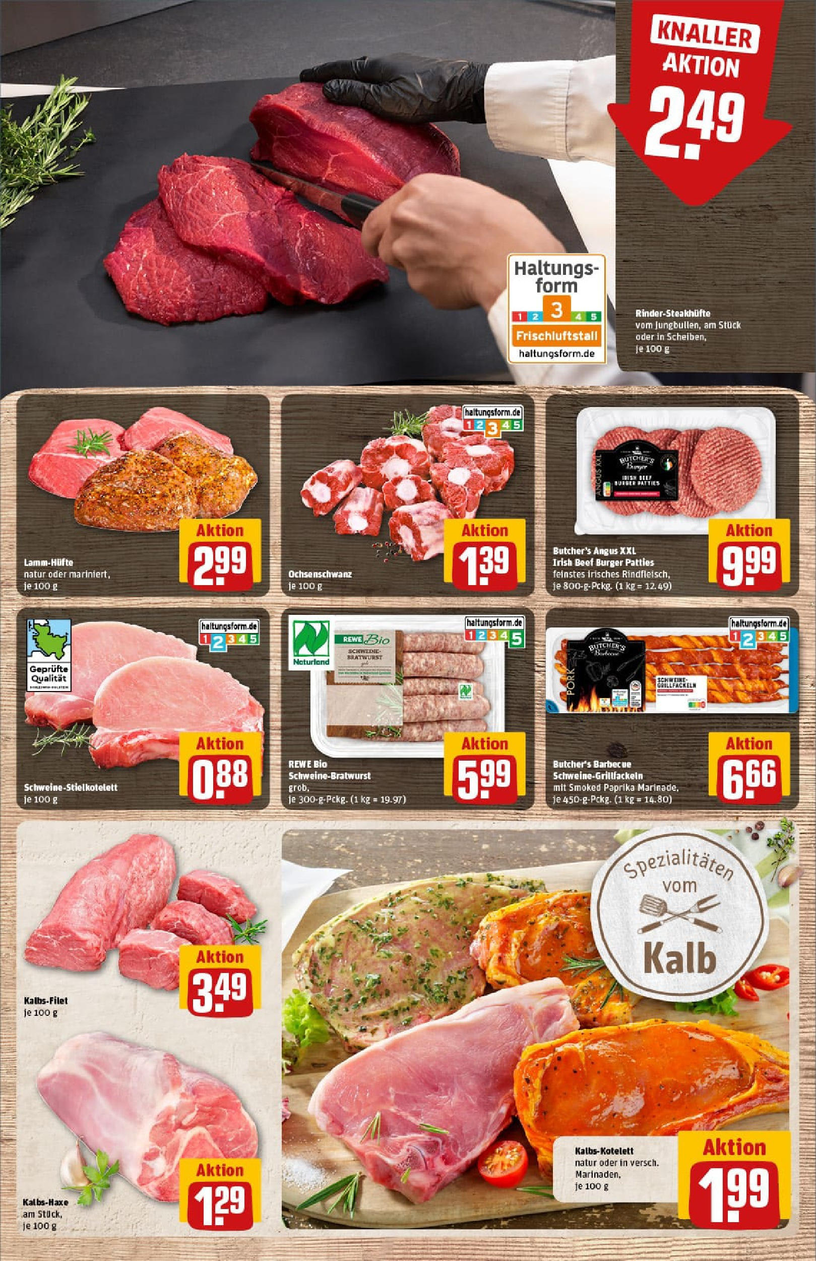 REWE Prospekt ab 14.09.2025 zum Blättern » Angebote | Seite: 9 | Produkte: Bratwurst, Burger, Paprika, Steak