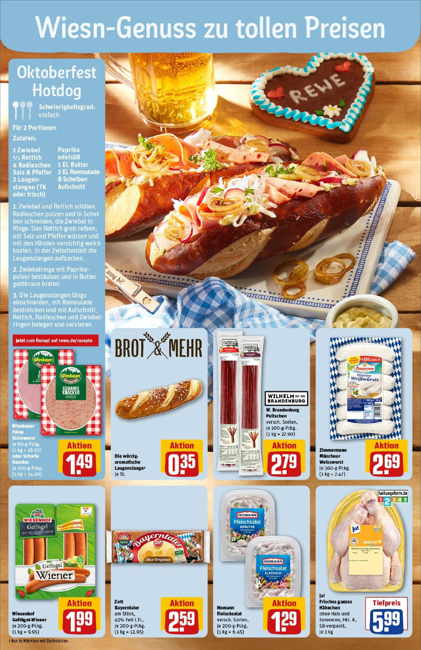 REWE Prospekt ab 14.09.2025 zum Blättern » Angebote | Seite: 4 | Produkte: Butter, Weißwurst, Salz, Brot