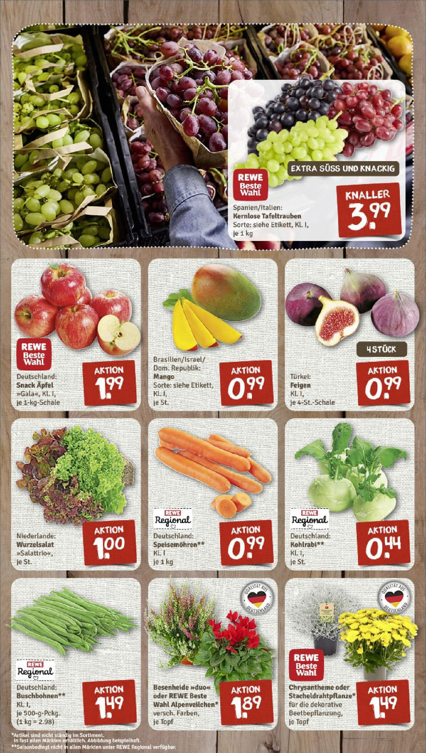 REWE Prospekt ab 14.09.2025 zum Blättern » Angebote | Seite: 3 | Produkte: Kohlrabi, Äpfel, Mango