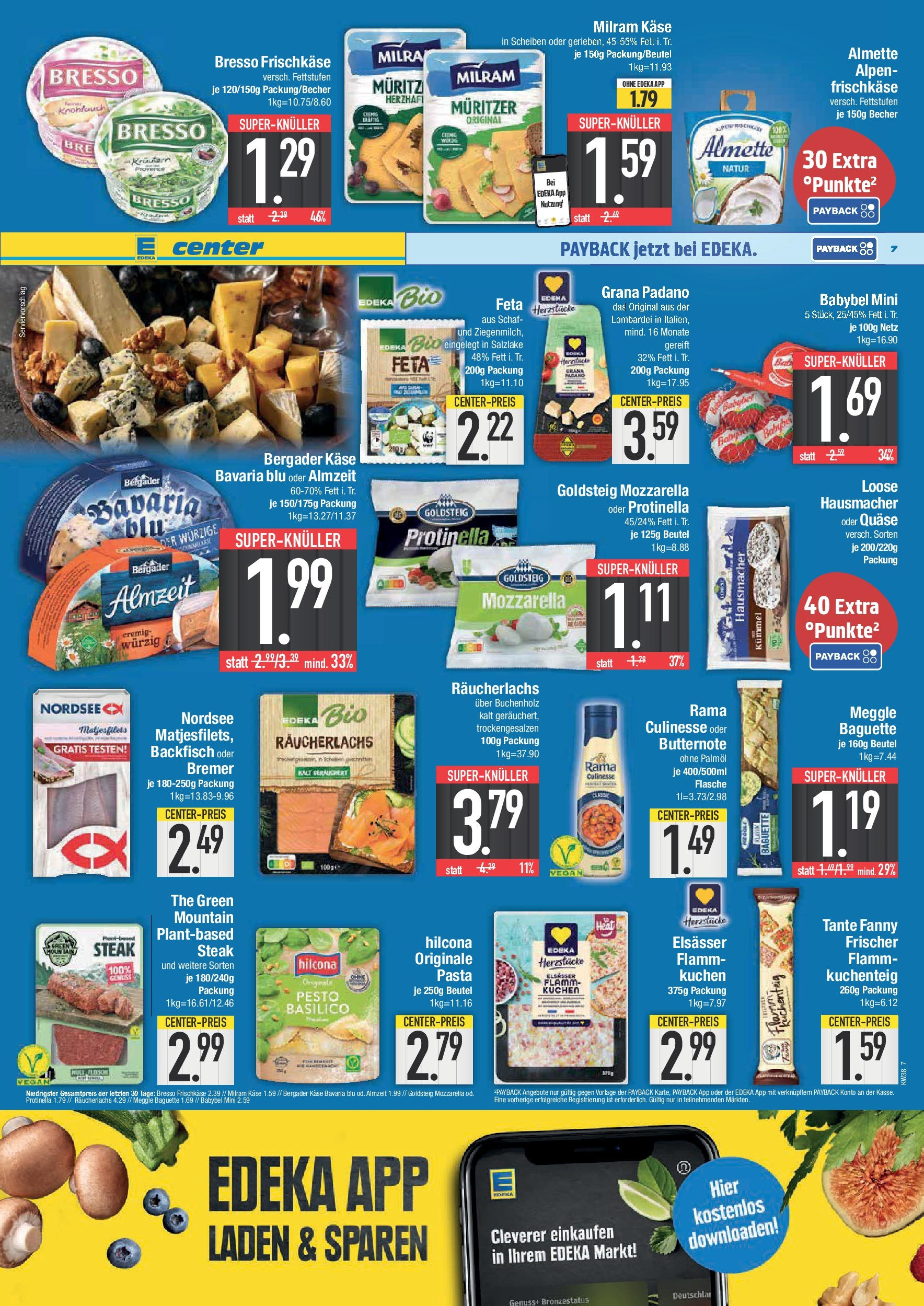 Edeka prospekt Straubing	 (ab 14.09.2025) » Angebote Online | Seite: 7 | Produkte: Mozzarella, Baguette, Milram, Steak