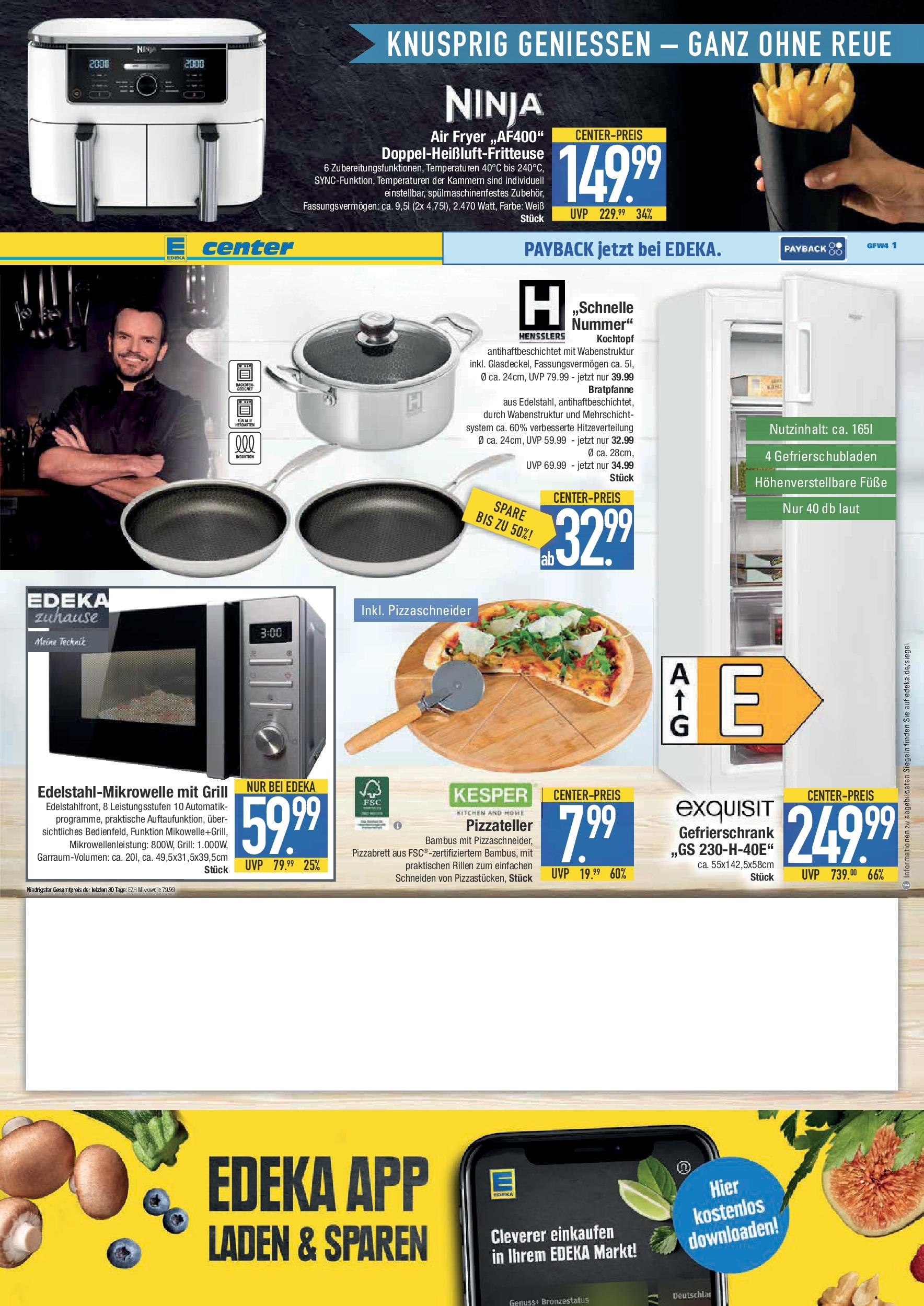 Edeka prospekt Krumbach	 (ab 14.09.2025) » Angebote Online | Seite: 19 | Produkte: Gefrierschrank, Grill, Pizza