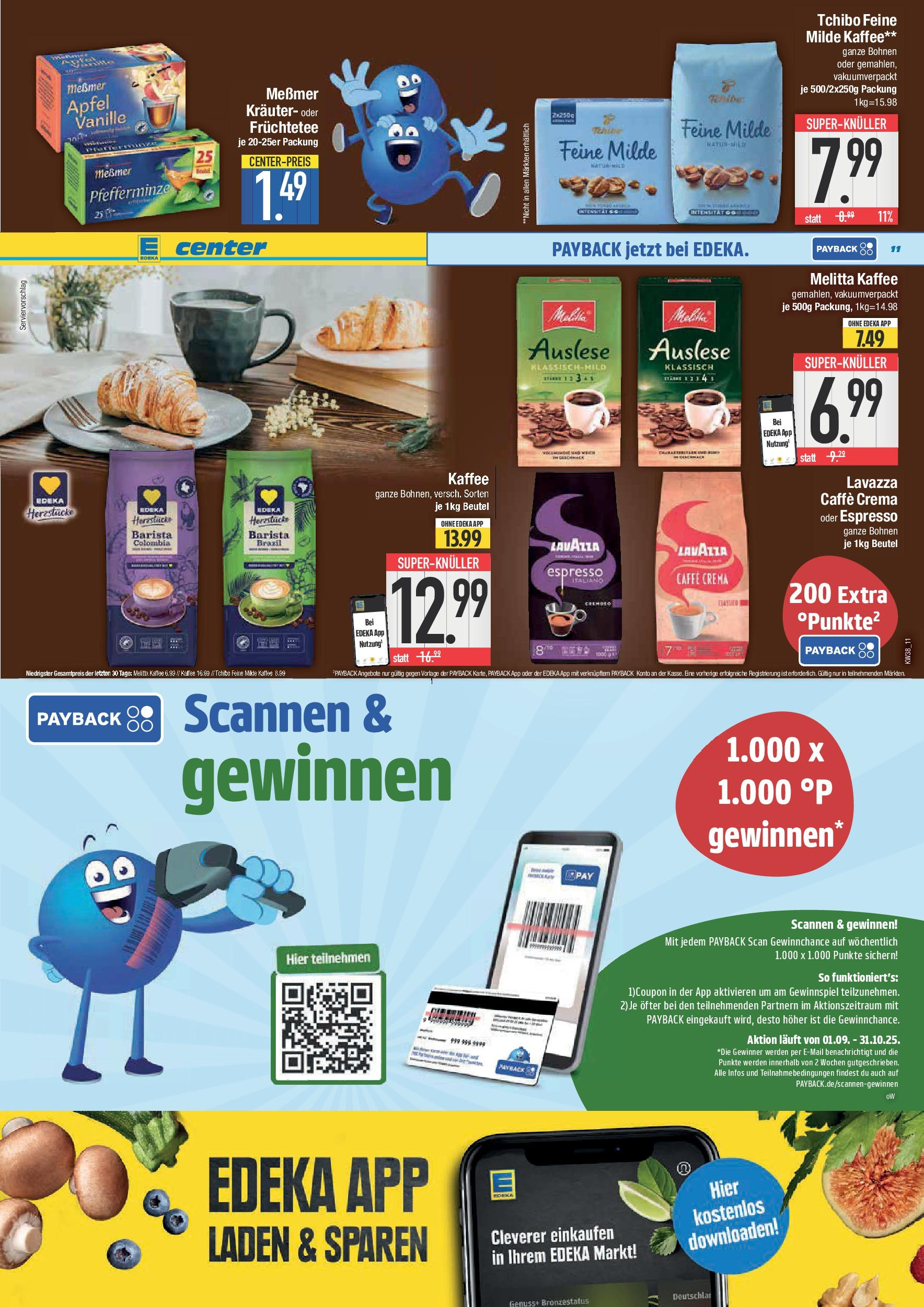 Edeka prospekt Straubing	 (ab 14.09.2025) » Angebote Online | Seite: 11 | Produkte: Melitta, Lavazza, Messmer, Äpfel