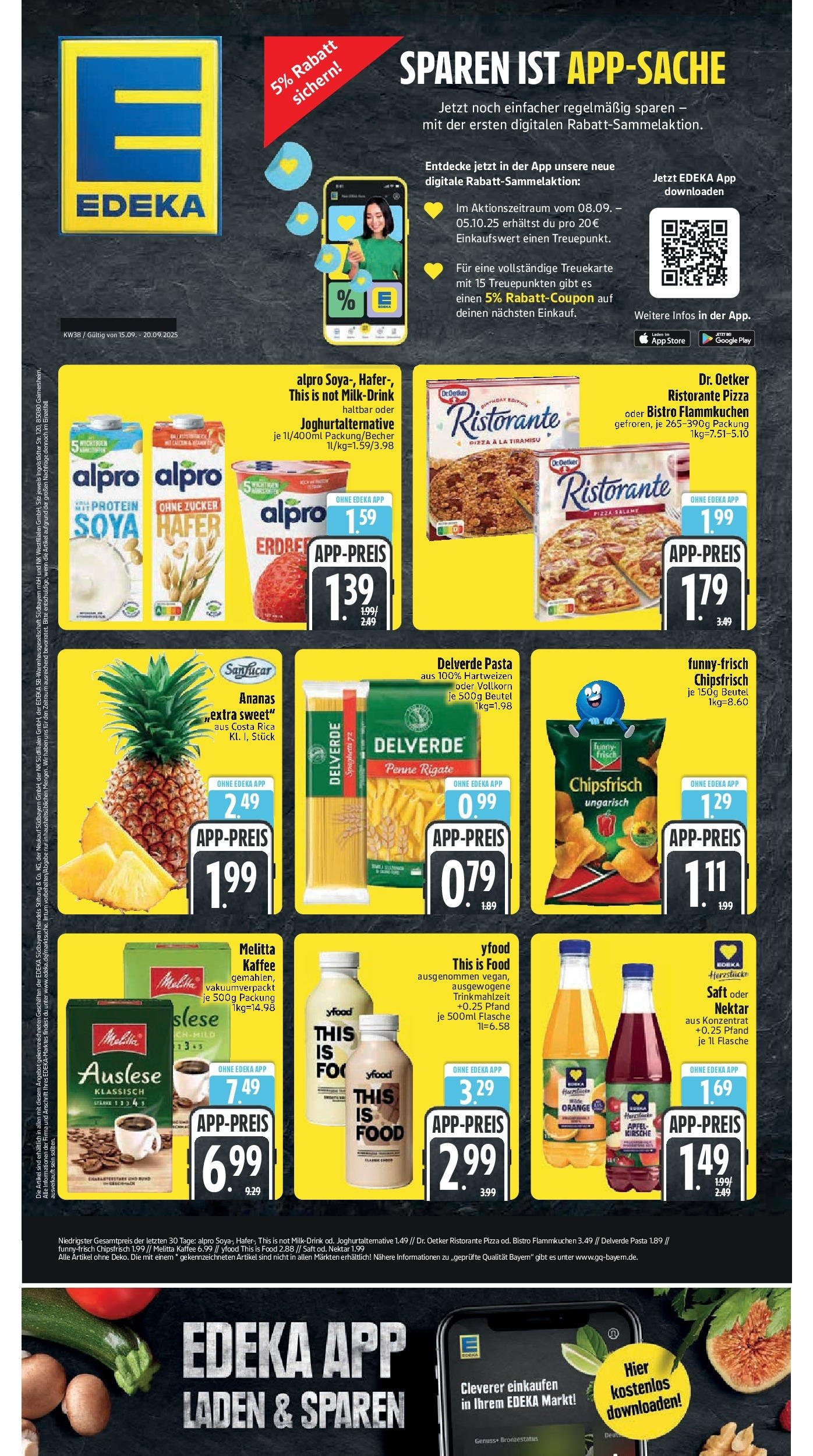Edeka prospekt Kirchseeon	 (ab 15.09.2025) » Angebote Online | Seite: 1 | Produkte: Ristorante, Melitta, Melitta kaffee, Alpro