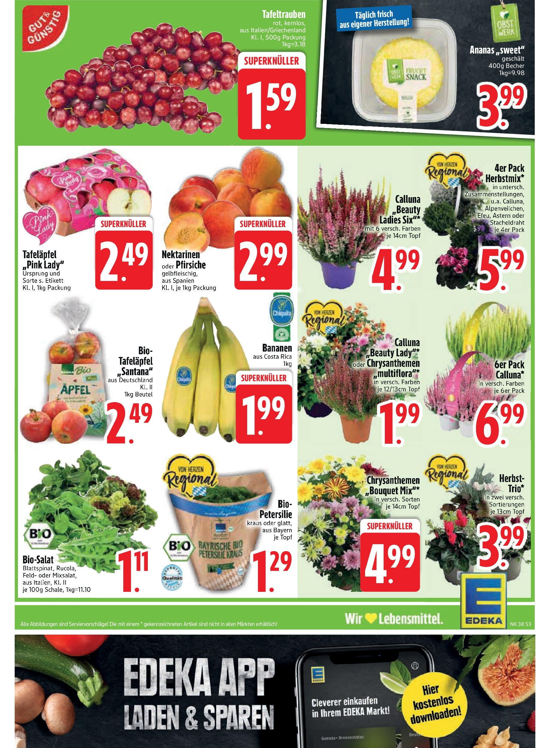 Edeka prospekt Kirchseeon	 (ab 15.09.2025) » Angebote Online | Seite: 5 | Produkte: Äpfel, Bananen, Ananas, Obst