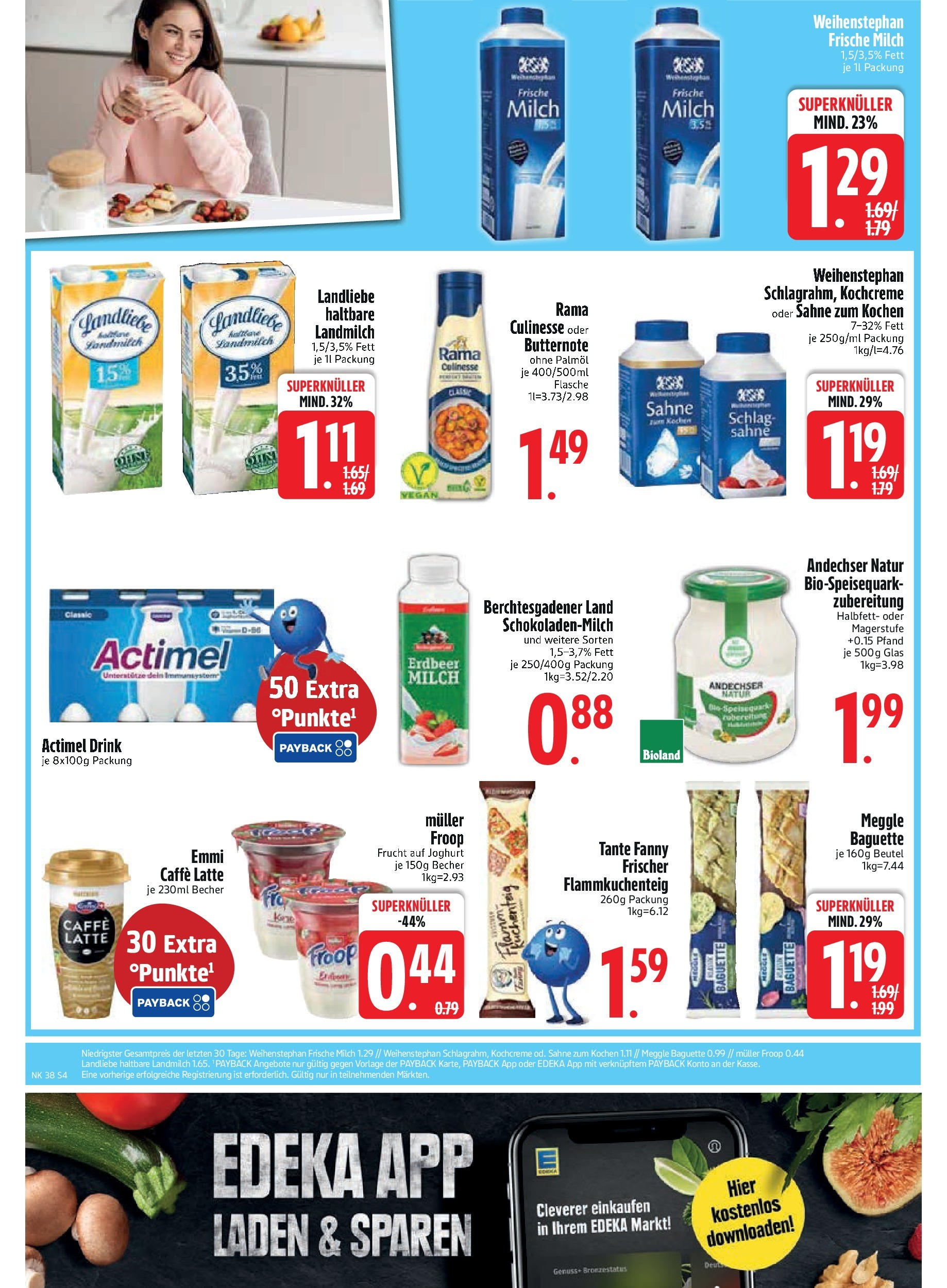 Edeka prospekt Kirchseeon	 (ab 15.09.2025) » Angebote Online | Seite: 6 | Produkte: Froop, Milch, Baguette, Pizza