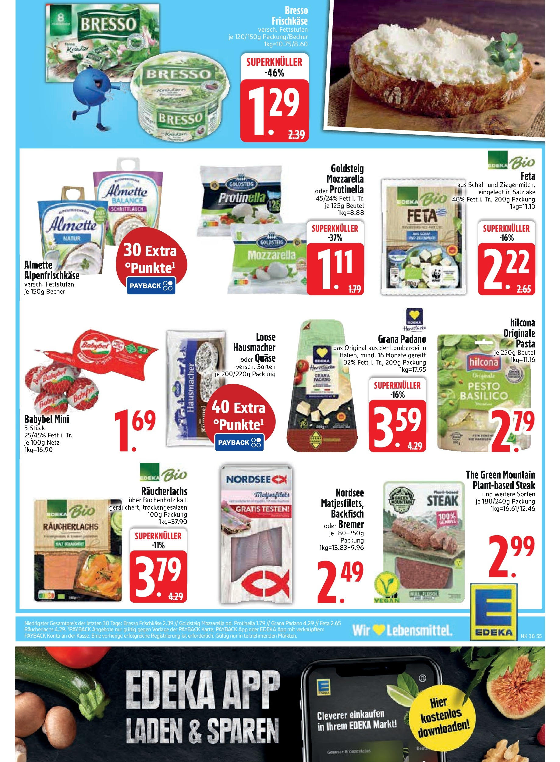 Edeka prospekt Kirchseeon	 (ab 15.09.2025) » Angebote Online | Seite: 7 | Produkte: Almette, Räucherlachs, Steak, Fleisch