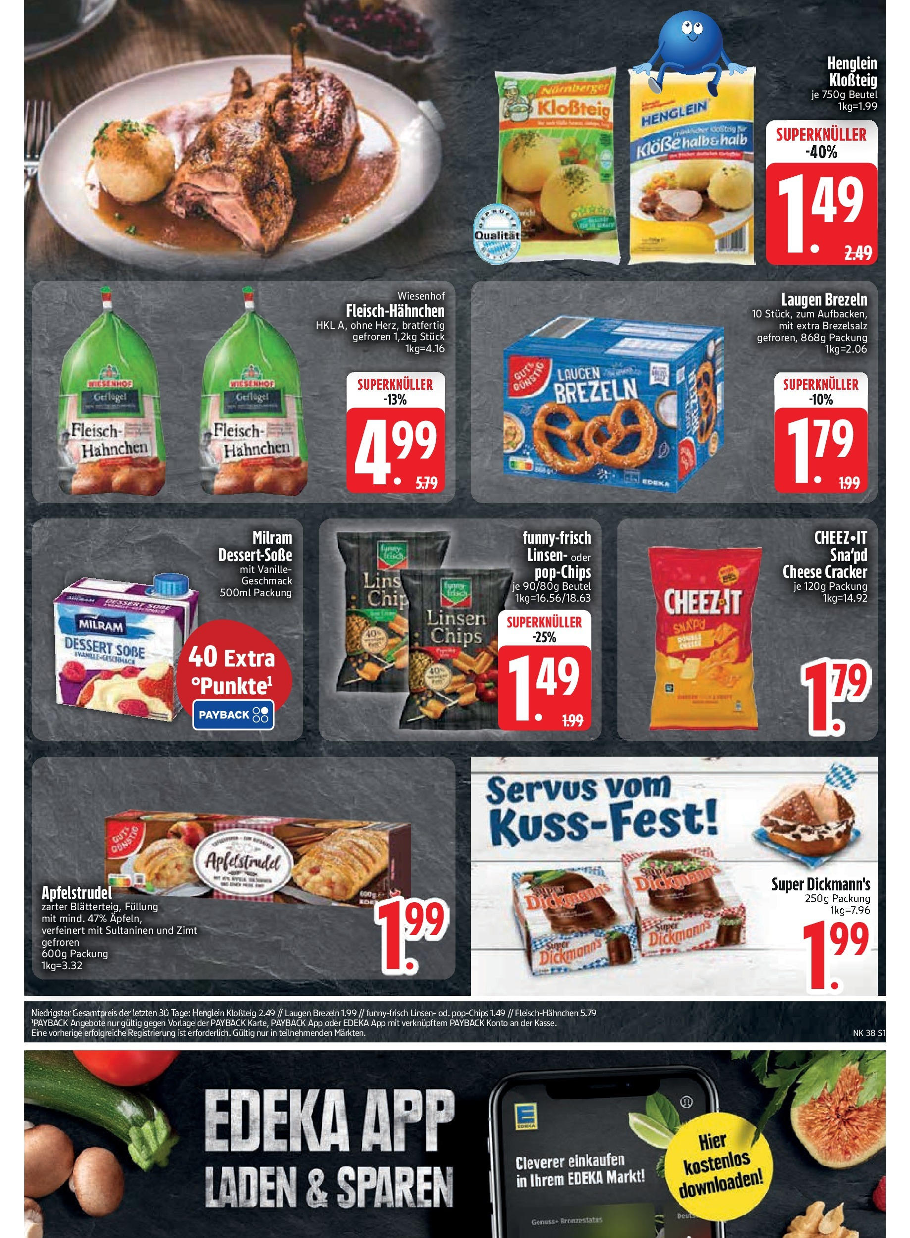 Edeka prospekt Kirchseeon	 (ab 15.09.2025) » Angebote Online | Seite: 13 | Produkte: Hahnchen, Apple, Milram, Chips
