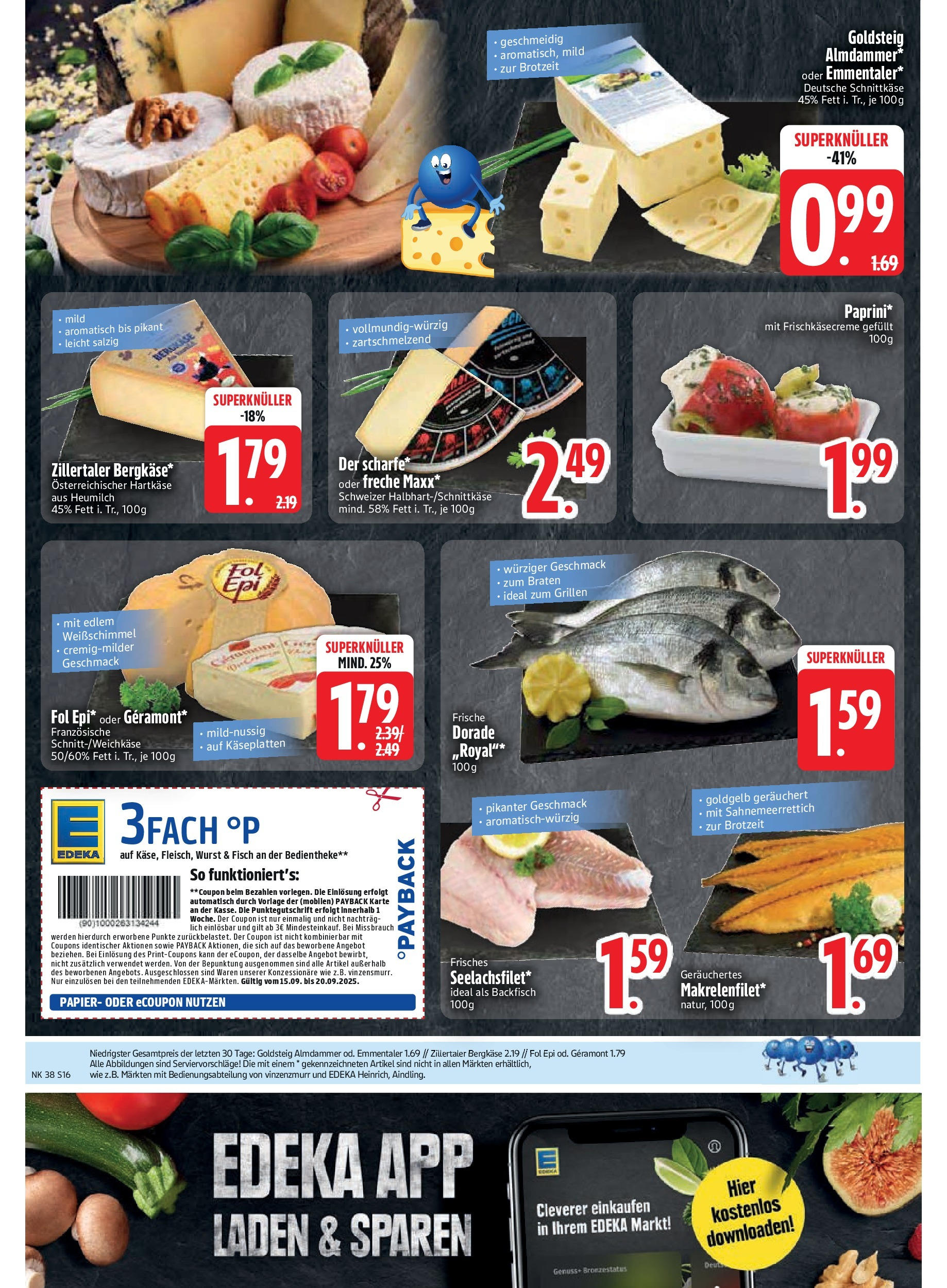 Edeka prospekt Kirchseeon	 (ab 15.09.2025) » Angebote Online | Seite: 18 | Produkte: Dorade, Geramont, Fisch, Wurst