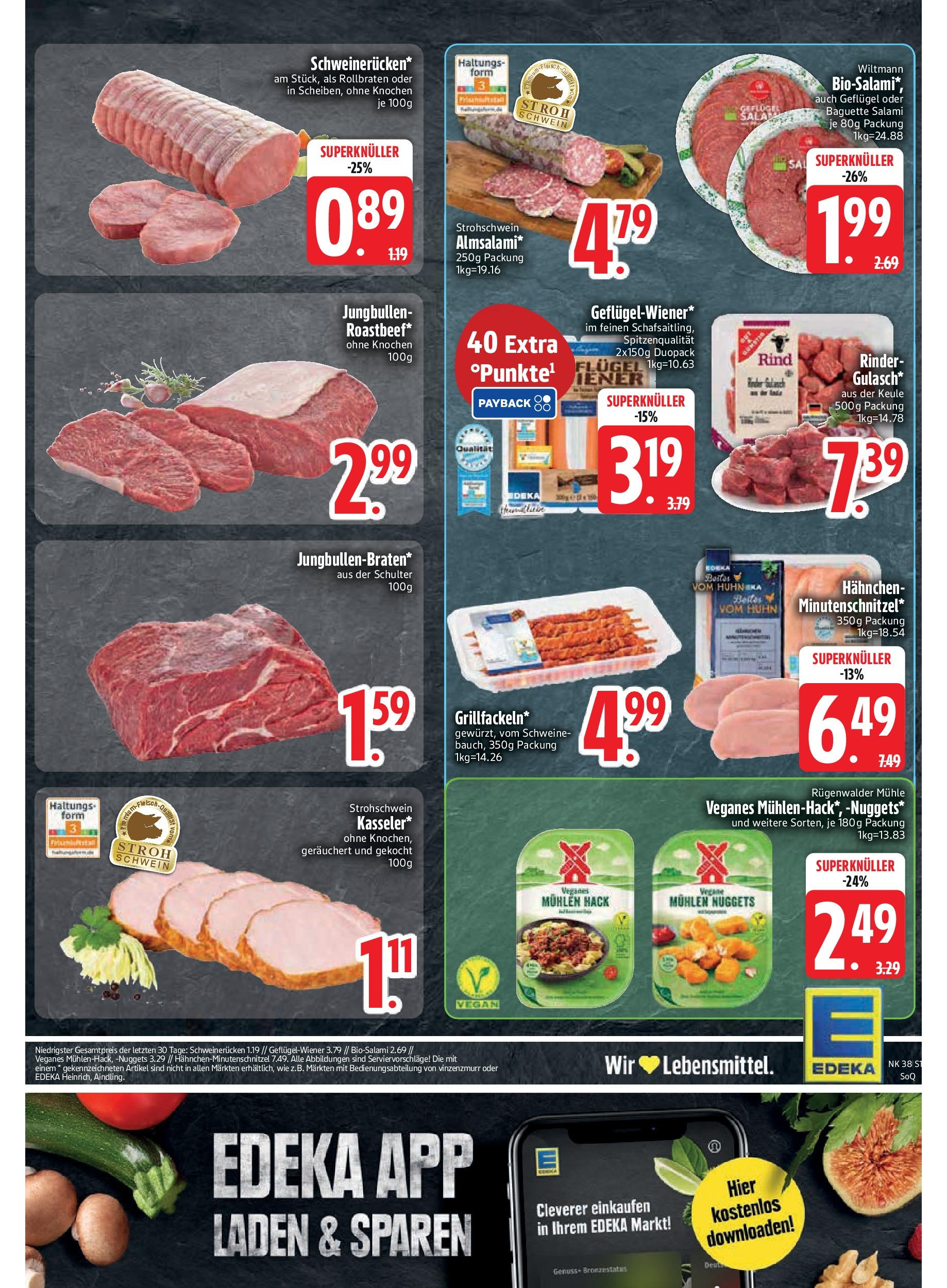 Edeka prospekt Kirchseeon	 (ab 15.09.2025) » Angebote Online | Seite: 17 | Produkte: Baguette, Roastbeef, Gulasch, Schweinerucken