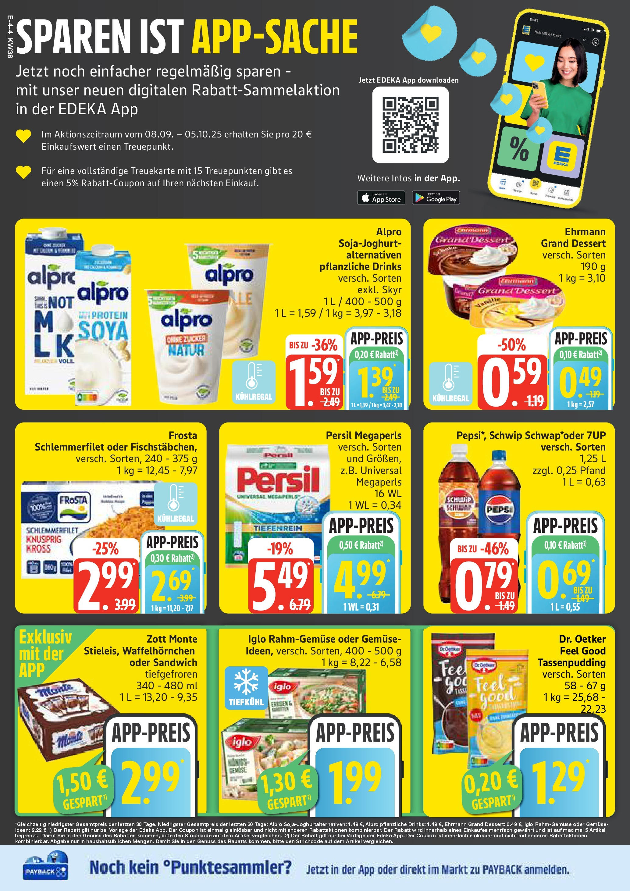 Edeka prospekt Neuruppin	 (ab 15.09.2025) » Angebote Online | Seite: 4 | Produkte: Pudding, Frosta, Alpro, Fischstabchen