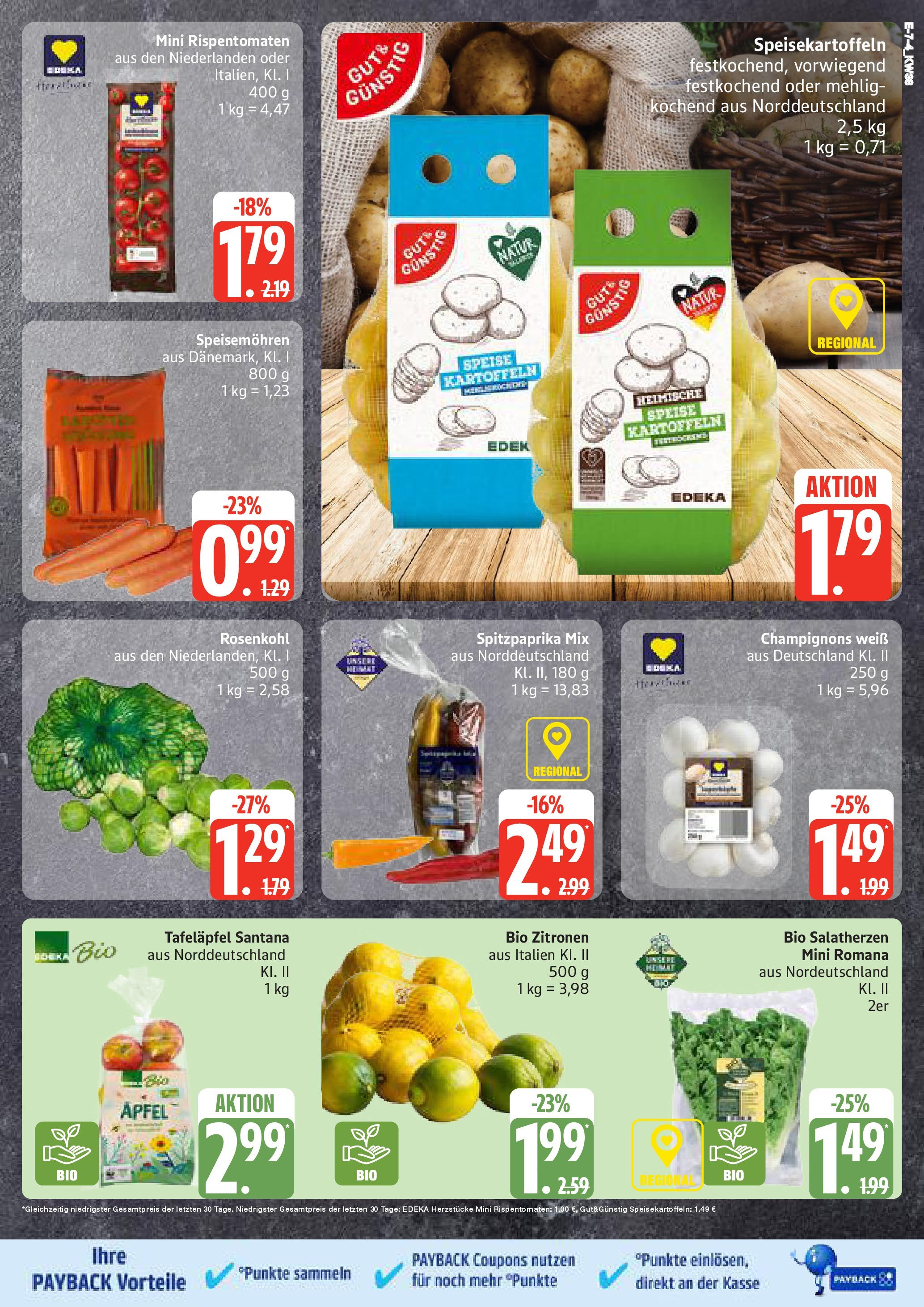 Edeka prospekt Neuruppin	 (ab 15.09.2025) » Angebote Online | Seite: 7 | Produkte: Äpfel, Champignons, Kartoffeln, Zitronen