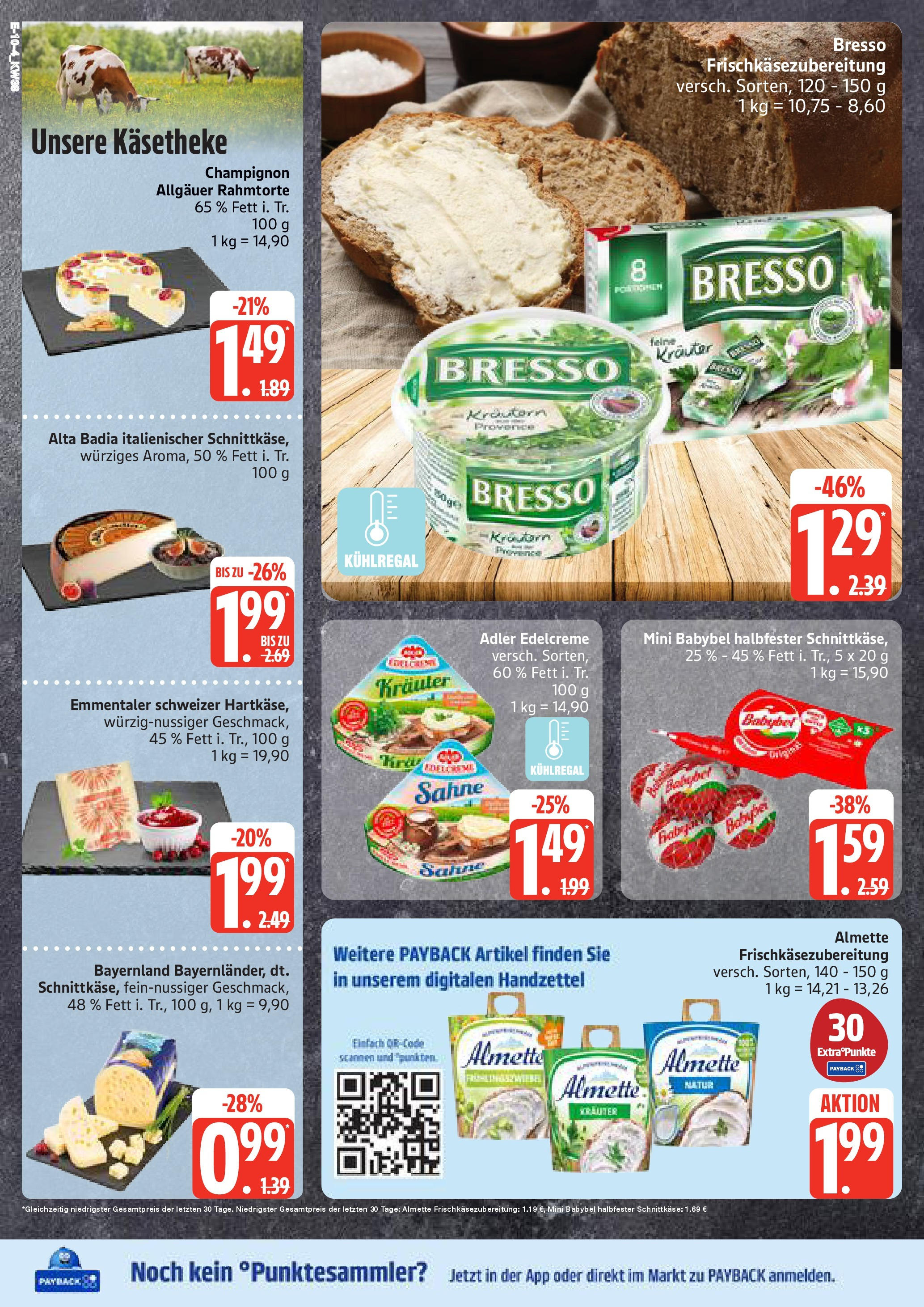 Edeka prospekt Neuruppin	 (ab 15.09.2025) » Angebote Online | Seite: 10 | Produkte: Almette, Bresso, Babybel, Sahne