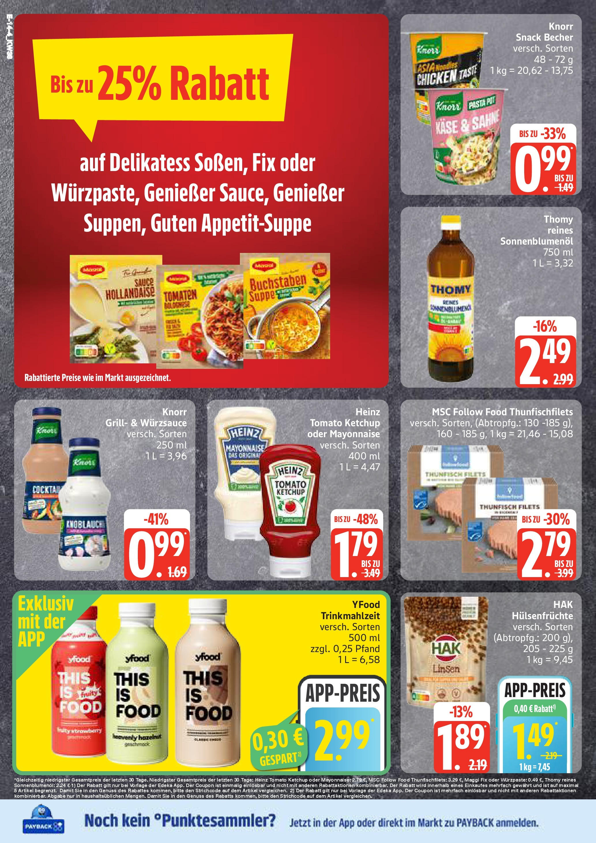 Edeka prospekt Neuruppin	 (ab 15.09.2025) » Angebote Online | Seite: 14 | Produkte: Käse, Knoblauch, Ketchup, Sahne