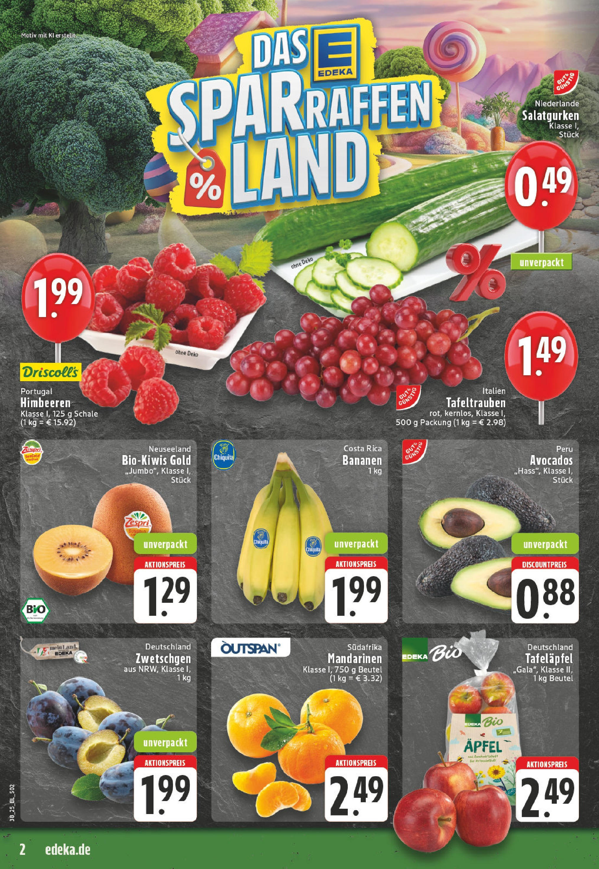 Edeka prospekt Köln	 (ab 15.09.2025) » Angebote Online | Seite: 4 | Produkte: Bananen, Zwetschgen, Avocado, Kiwi