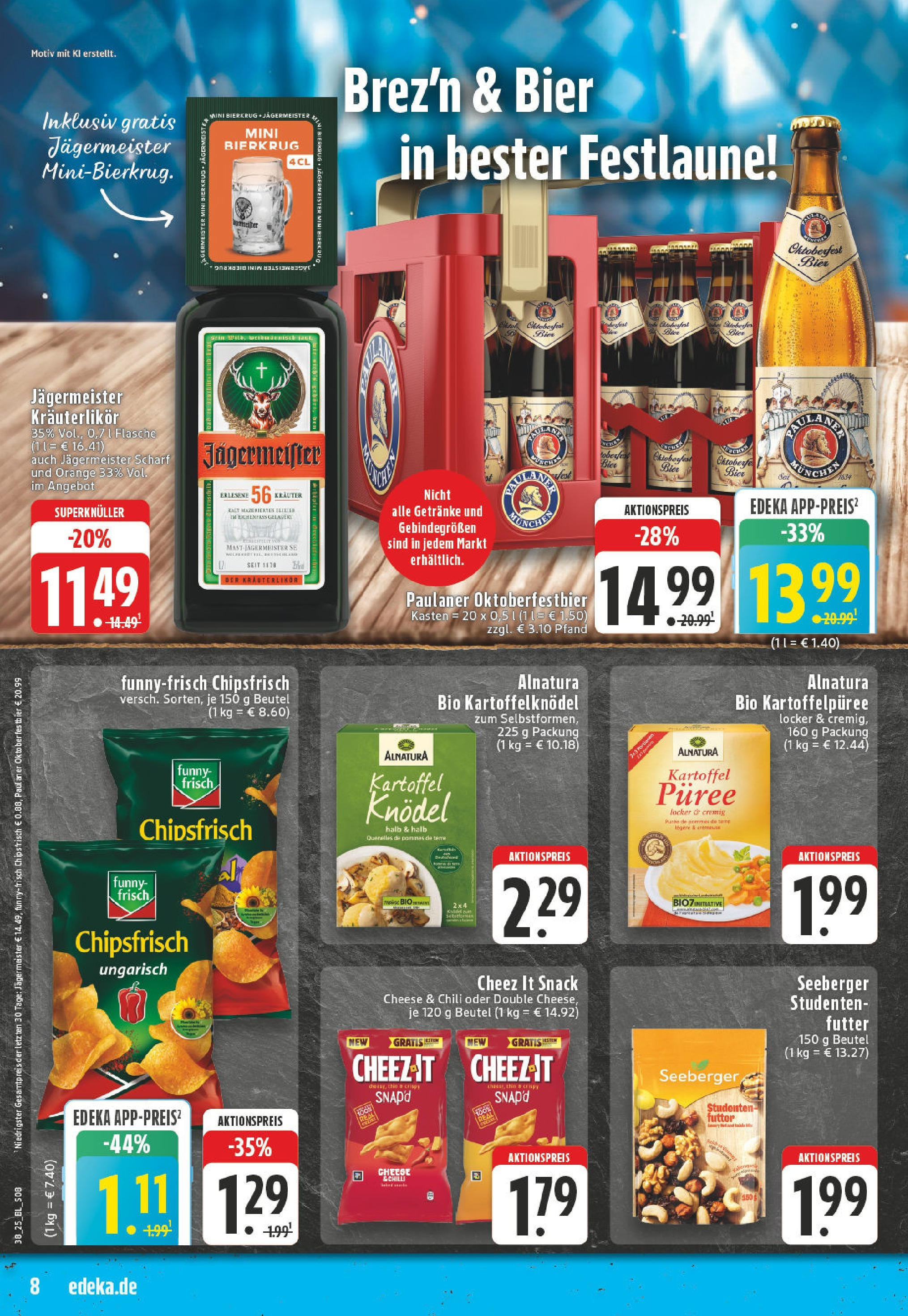 Edeka prospekt Köln	 (ab 15.09.2025) » Angebote Online | Seite: 10 | Produkte: Funny frisch, Jägermeister, Chili, Chips