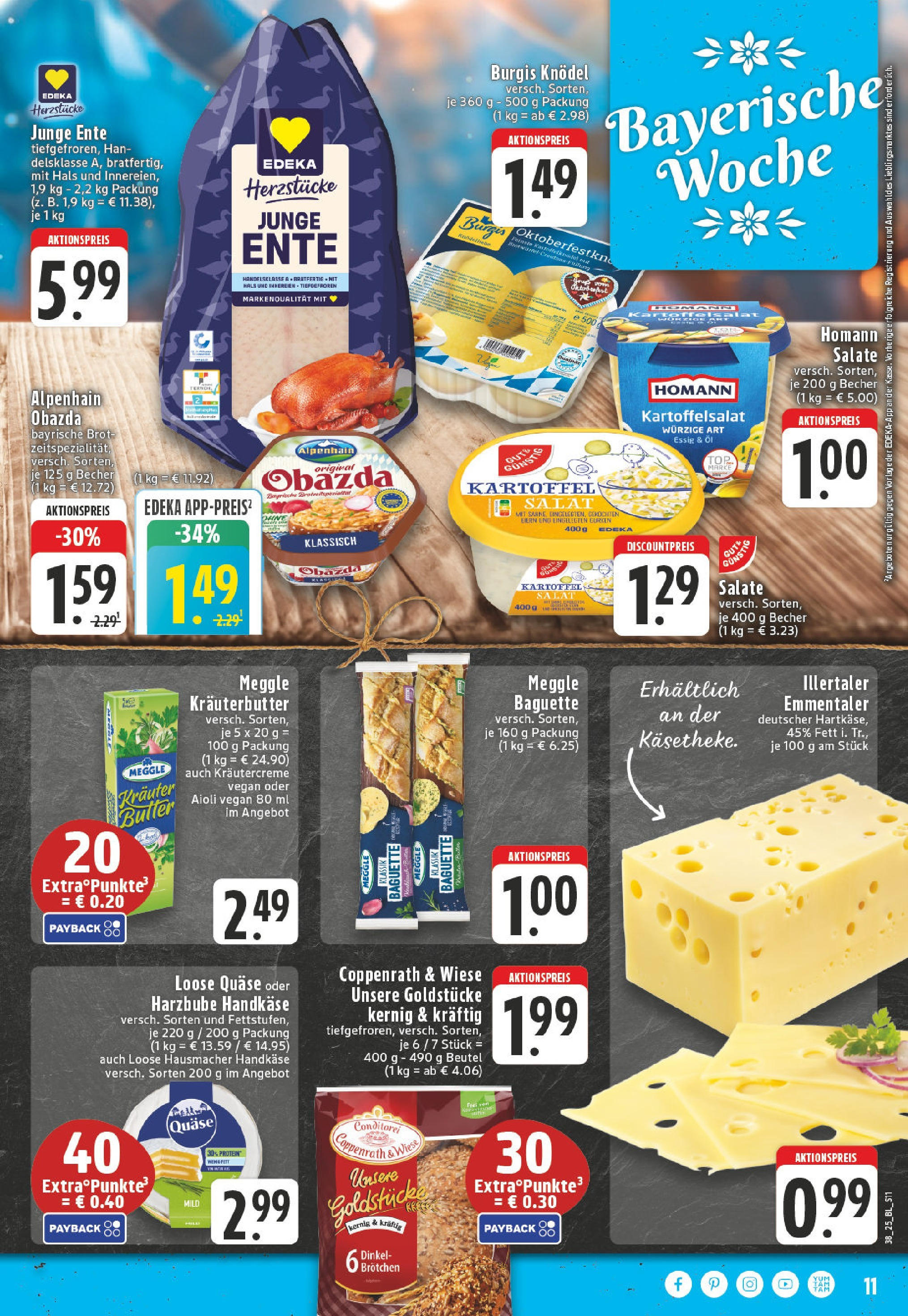 Edeka prospekt Köln	 (ab 15.09.2025) » Angebote Online | Seite: 13 | Produkte: Butter, Baguette, Kräuterbutter, Brot