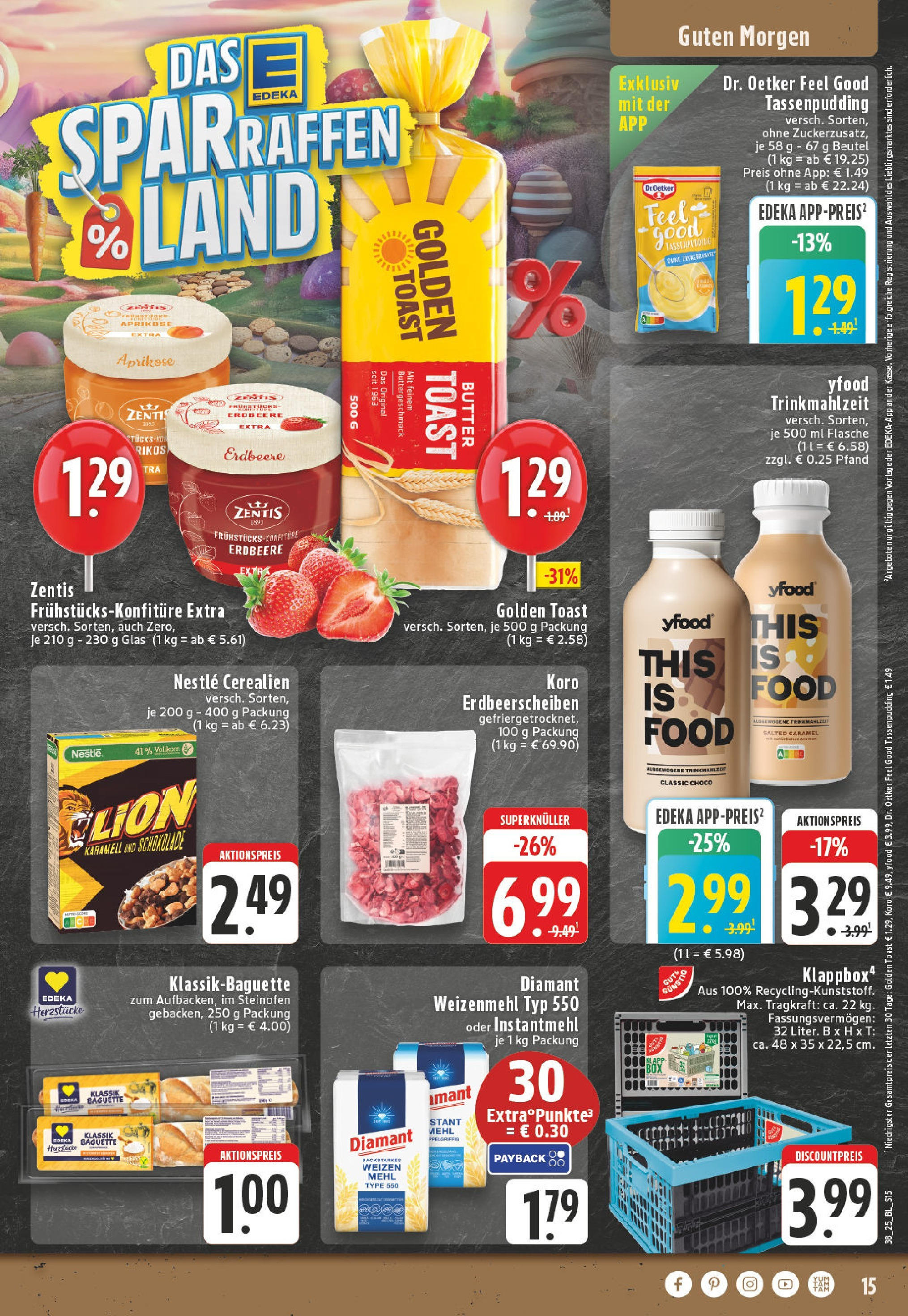 Edeka prospekt Köln	 (ab 15.09.2025) » Angebote Online | Seite: 17 | Produkte: Mehl, Butter, Baguette, Weizenmehl