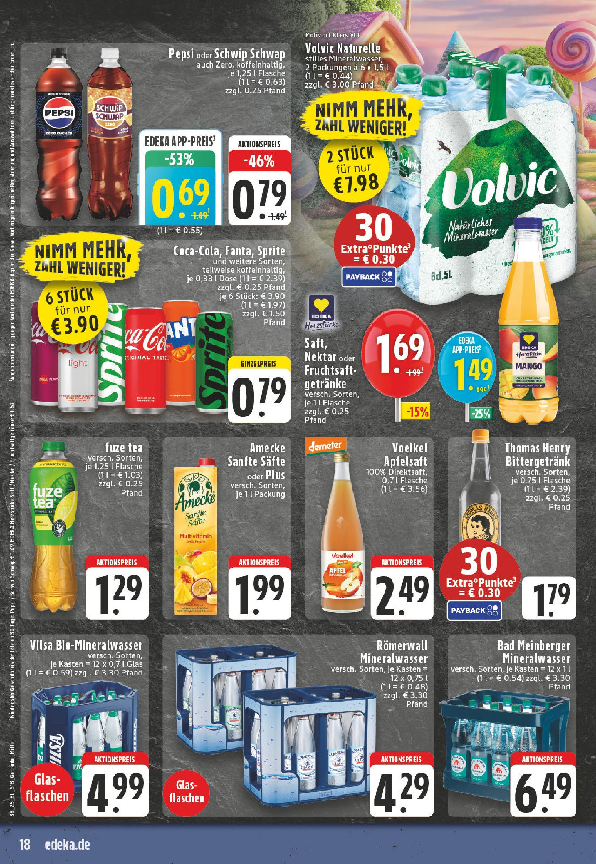 Edeka prospekt Dortmund-Holzen	 (ab 15.09.2025) » Angebote Online | Seite: 20 | Produkte: Sprite, Schwip schwap, Mineralwasser, Pepsi