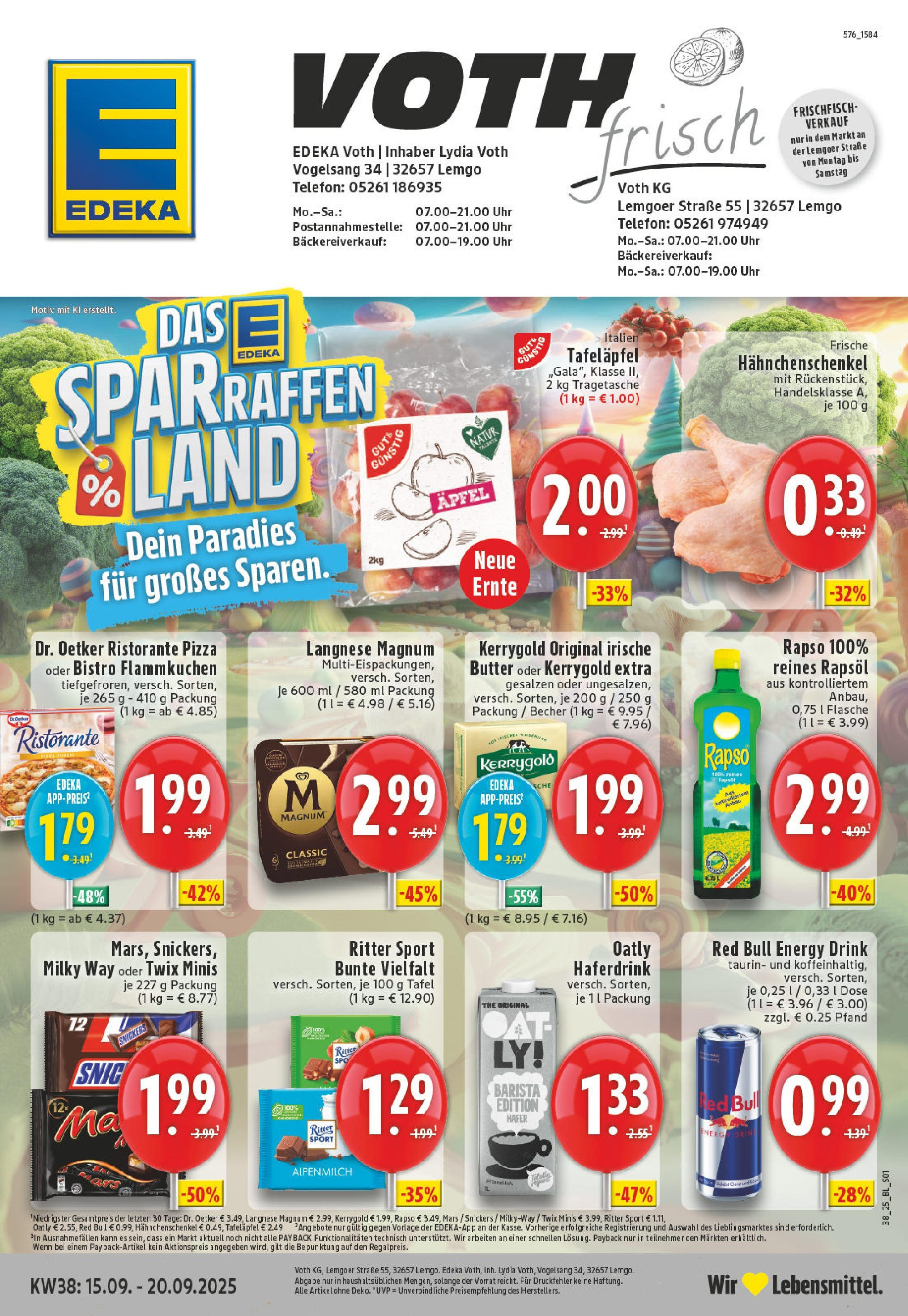 Edeka prospekt Lemgo	 (ab 14.09.2025) » Angebote Online | Seite: 1 | Produkte: Ristorante, Energy, Telefon, Uhr