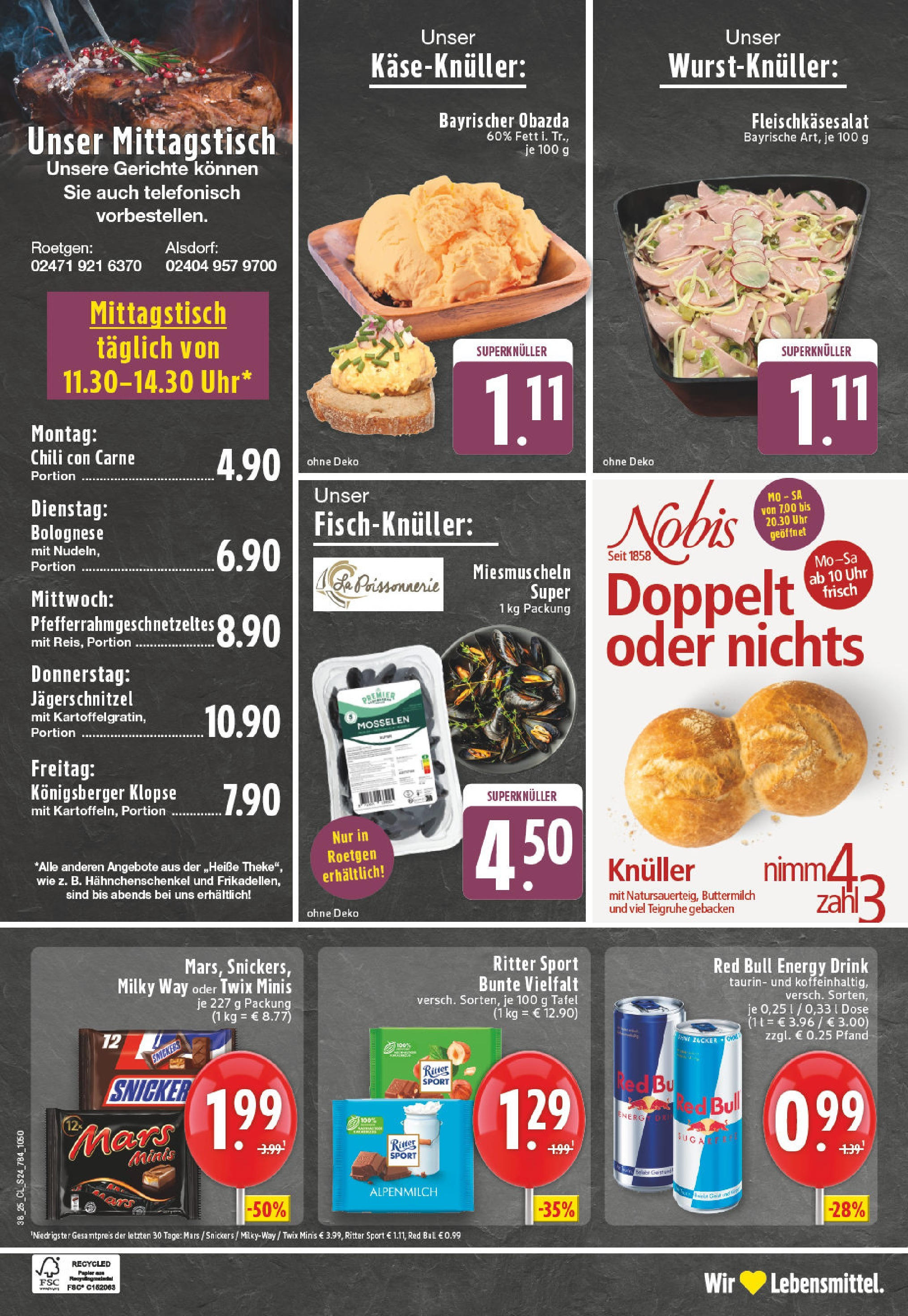 Edeka prospekt Roetgen	 (ab 14.09.2025) » Angebote Online | Seite: 26 | Produkte: Red bull, Energy, Snickers, Uhr
