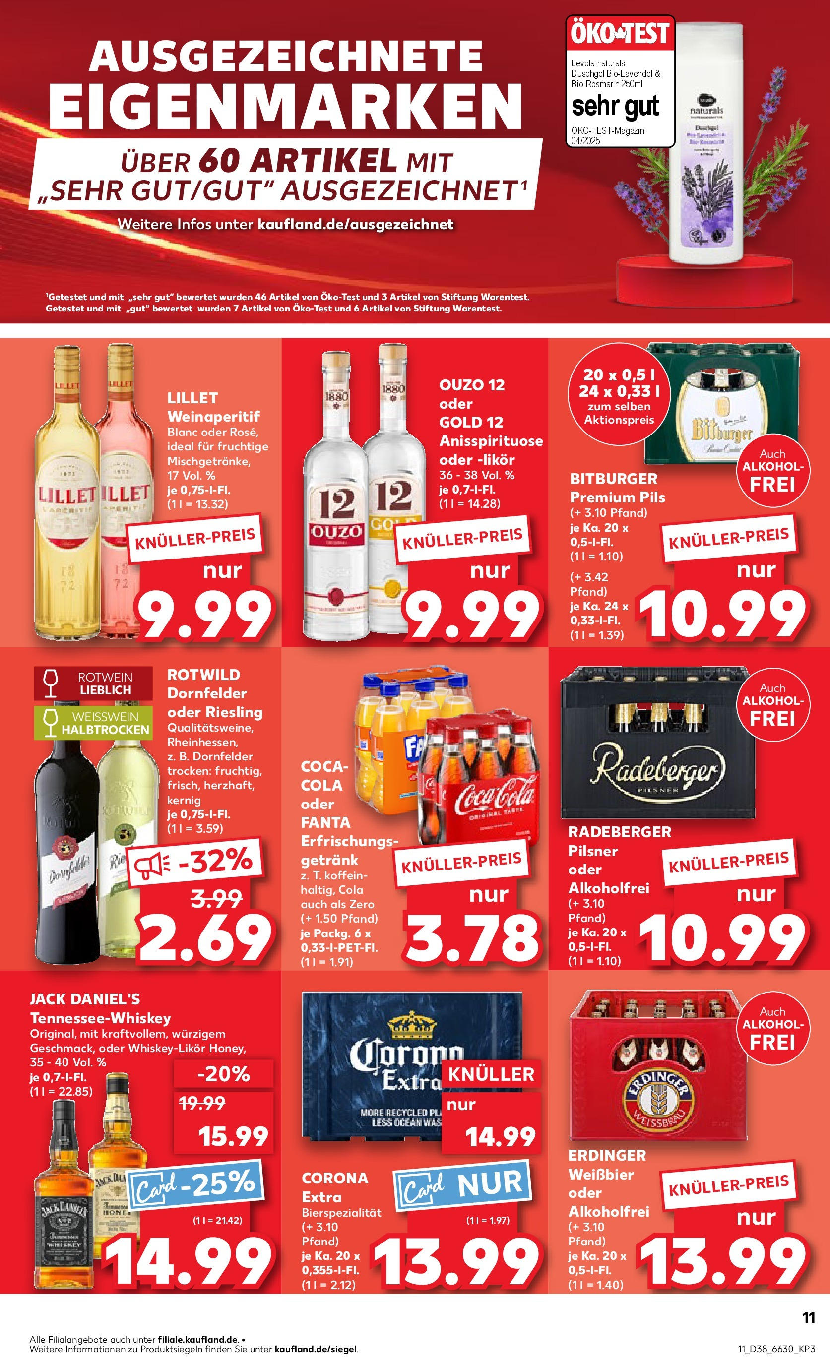 Prospekt Kaufland ab 17.09.2025 » Angebote Online zum Blättern | Seite: 11 | Produkte: Bitburger, Cola, Weißbier, Pils