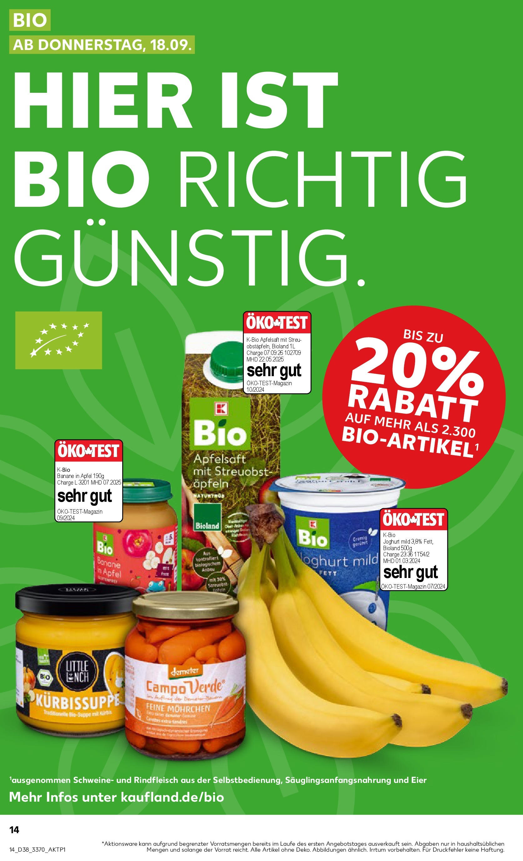 Prospekt Kaufland ab 18.09.2025 » Angebote Online zum Blättern | Seite: 14 | Produkte: Äpfel, Apple, Kürbis, Rindfleisch