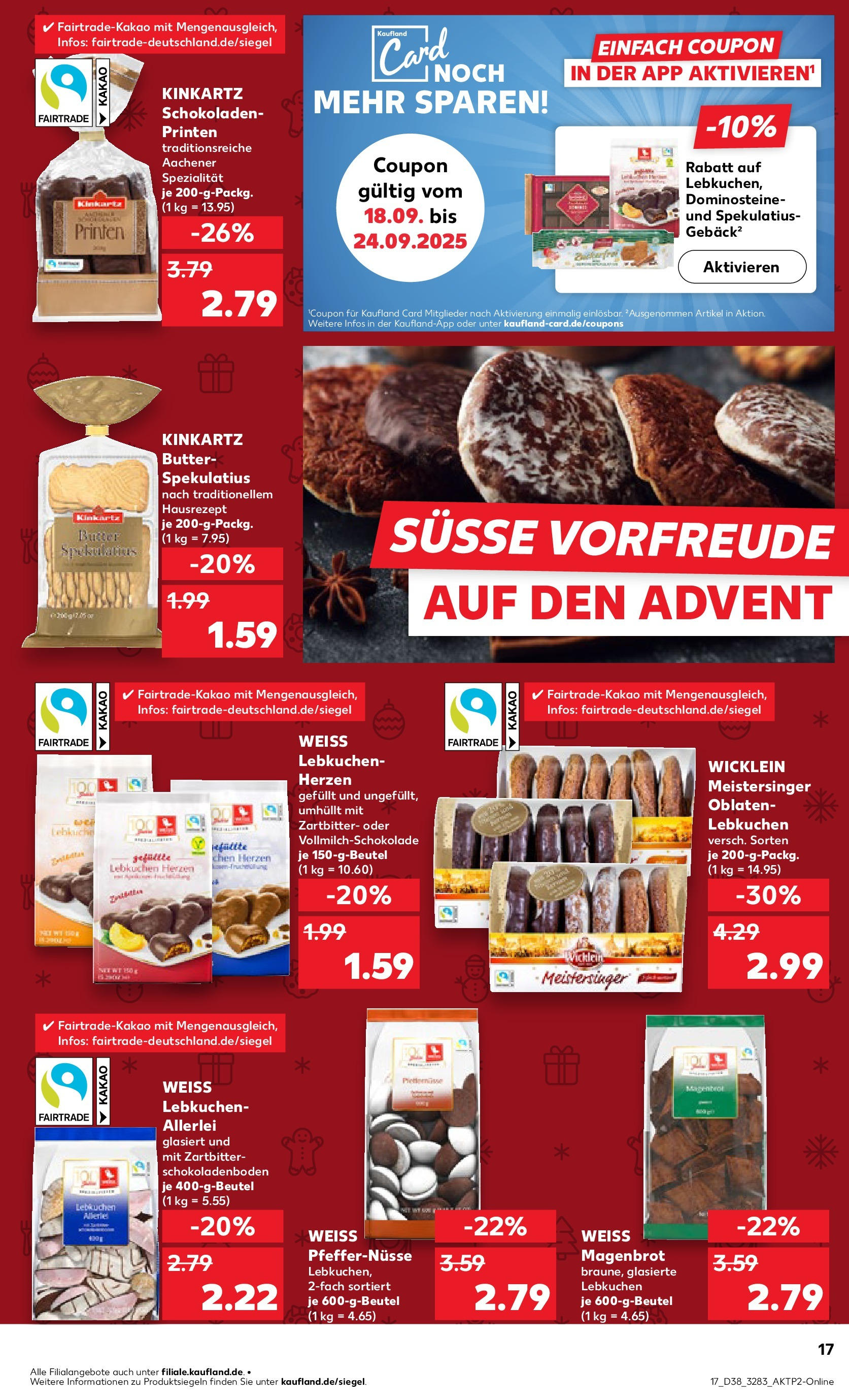 Prospekt Kaufland ab 18.09.2025 » Angebote Online zum Blättern | Seite: 17 | Produkte: Butter