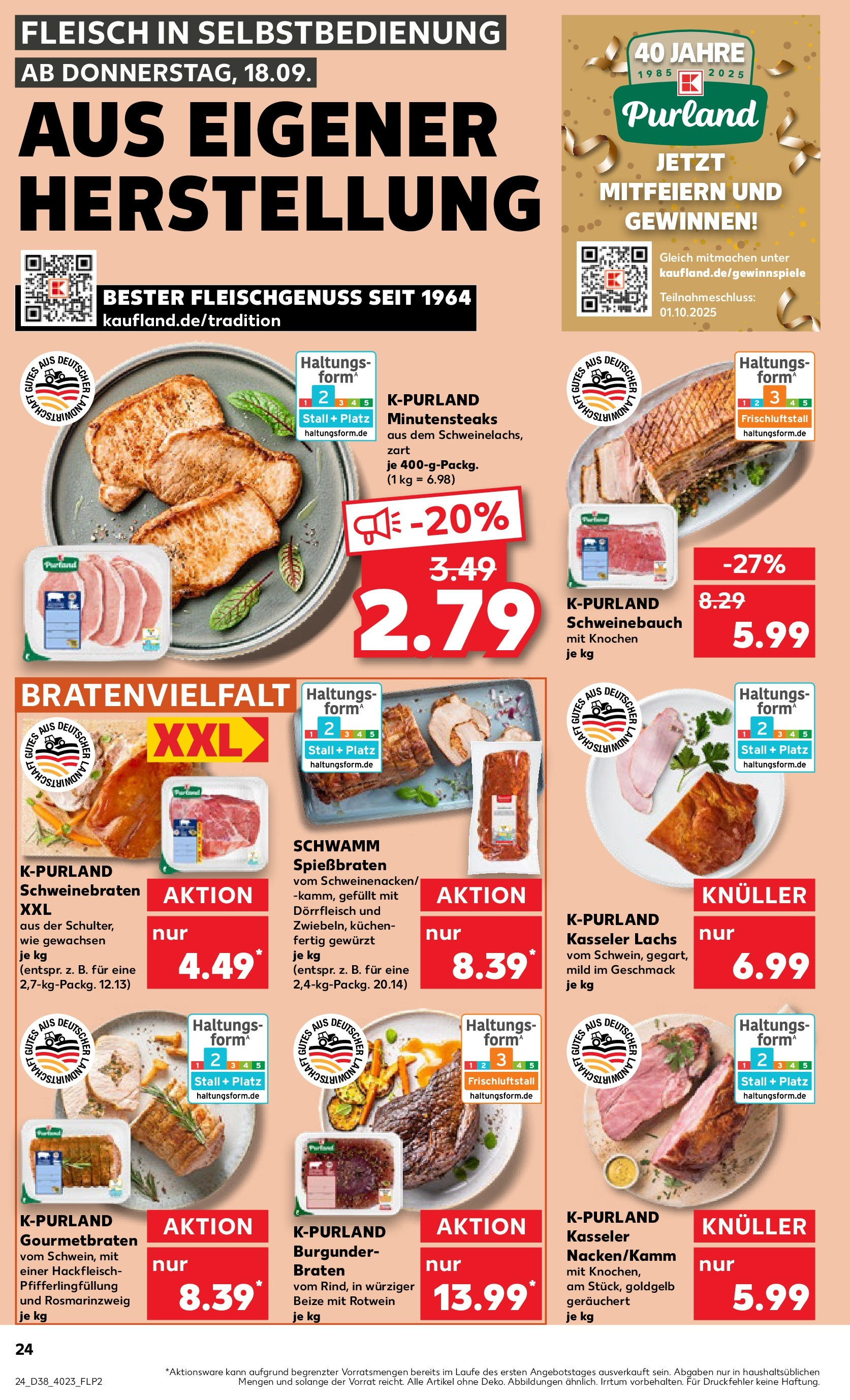 Prospekt Kaufland ab 17.09.2025 » Angebote Online zum Blättern | Seite: 24 | Produkte: Rotwein, Lachs, Steak, Kuchen