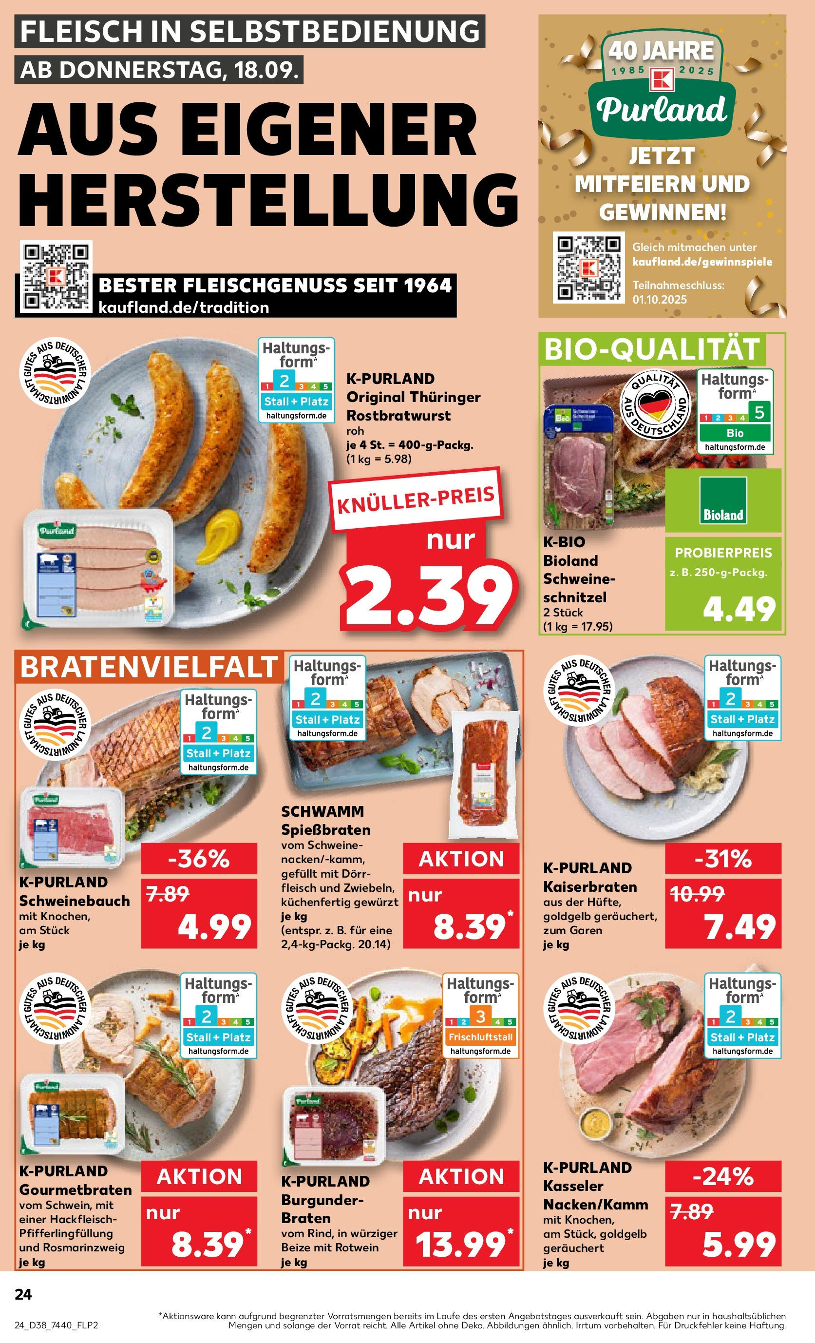 Prospekt Kaufland ab 17.09.2025 » Angebote Online zum Blättern | Seite: 24 | Produkte: Rotwein, Schweinebauch, Fleisch, Hackfleisch