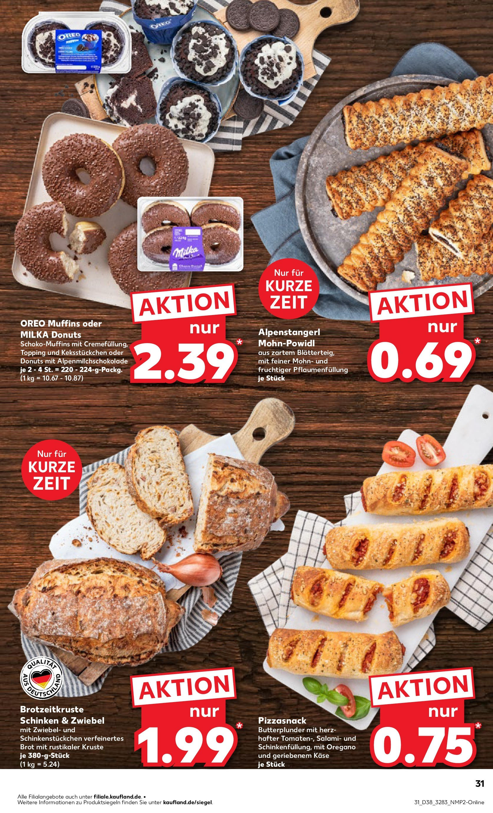 Prospekt Kaufland ab 18.09.2025 » Angebote Online zum Blättern | Seite: 31 | Produkte: Donuts, Brot, Salami, Schinken