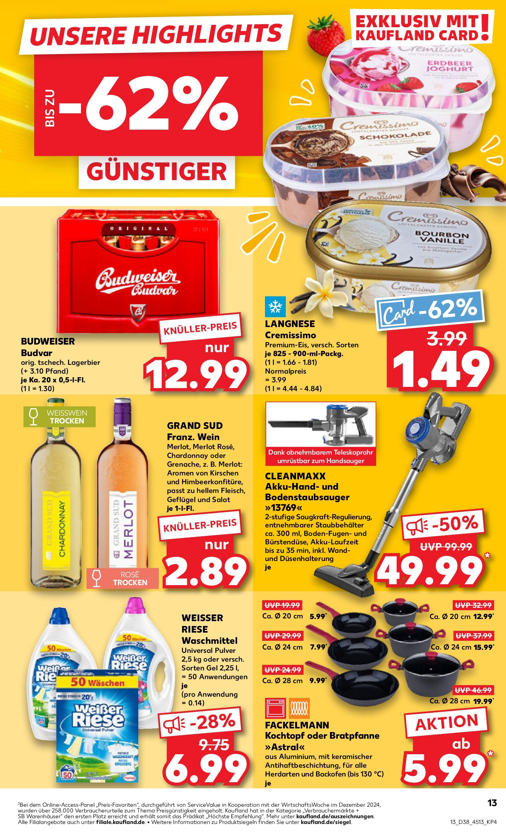 Prospekt Kaufland ab 17.09.2025 » Angebote Online zum Blättern | Seite: 13 | Produkte: Weißwein, Waschmittel, Backofen, Bourbon