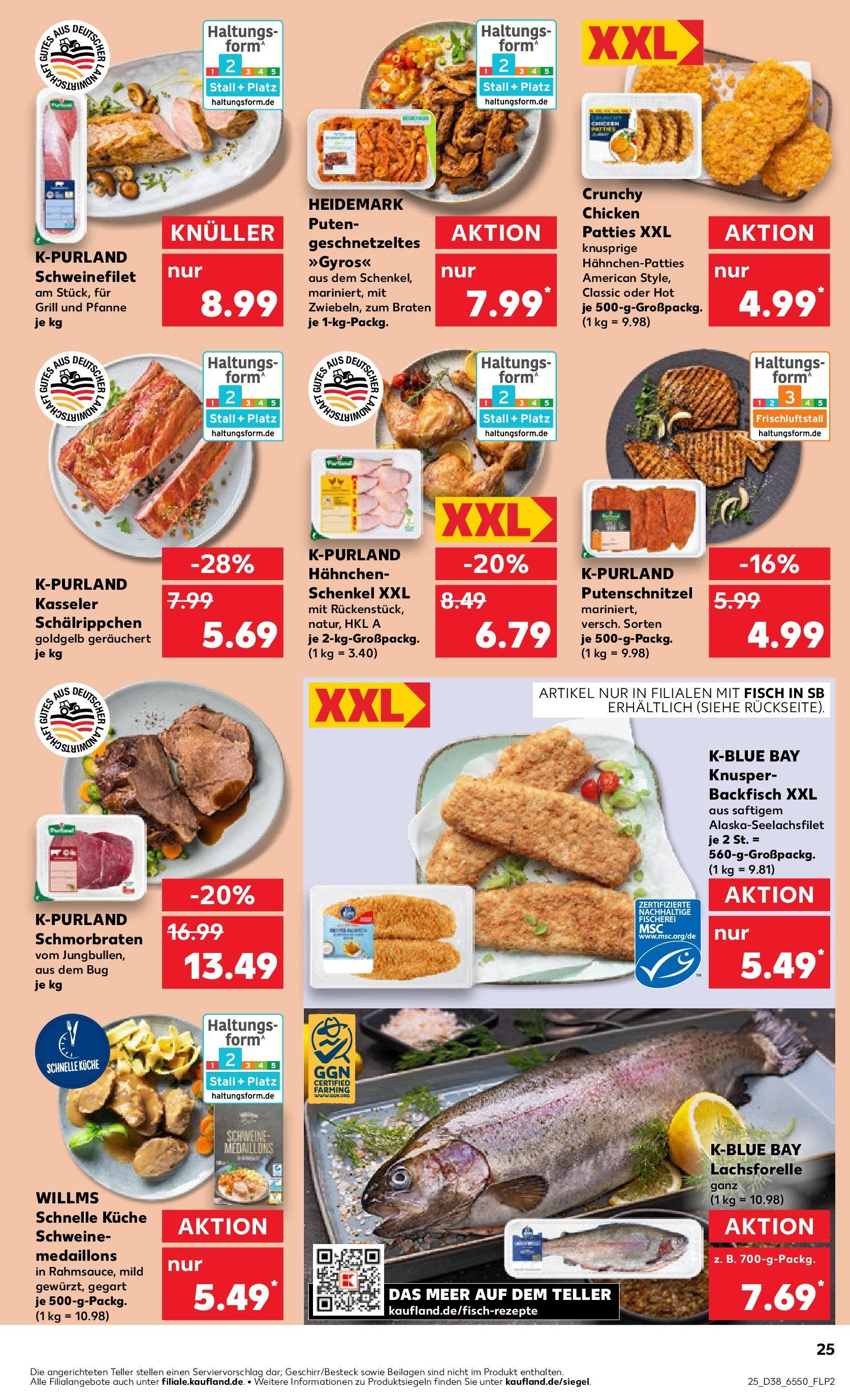 Prospekt Kaufland ab 18.09.2025 » Angebote Online zum Blättern | Seite: 25 | Produkte: Grill, Schweinefilet, Fisch, Putenschnitzel