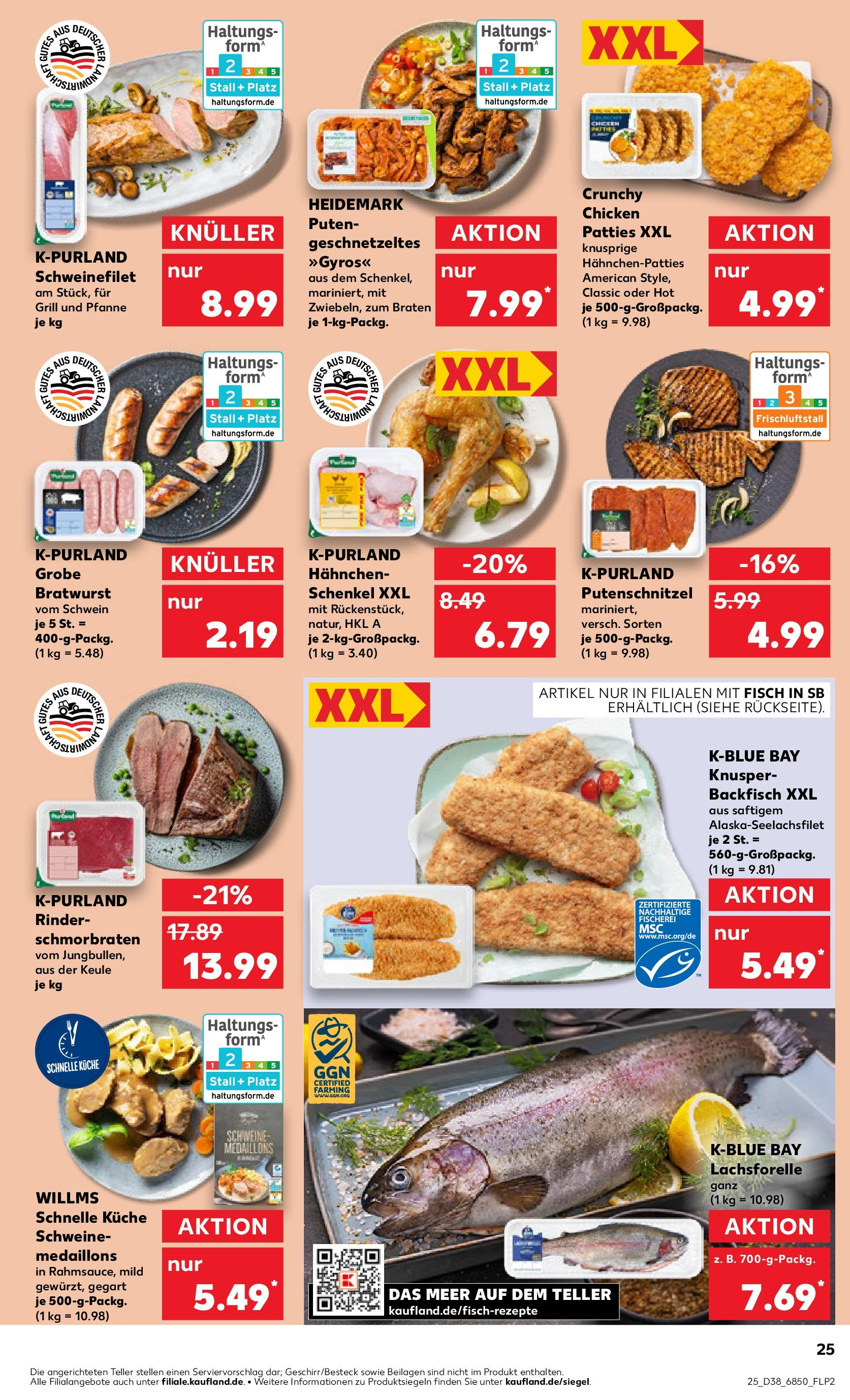 Prospekt Kaufland ab 17.09.2025 » Angebote Online zum Blättern | Seite: 25 | Produkte: Grill, Hahnchen, Küche, Putenschnitzel