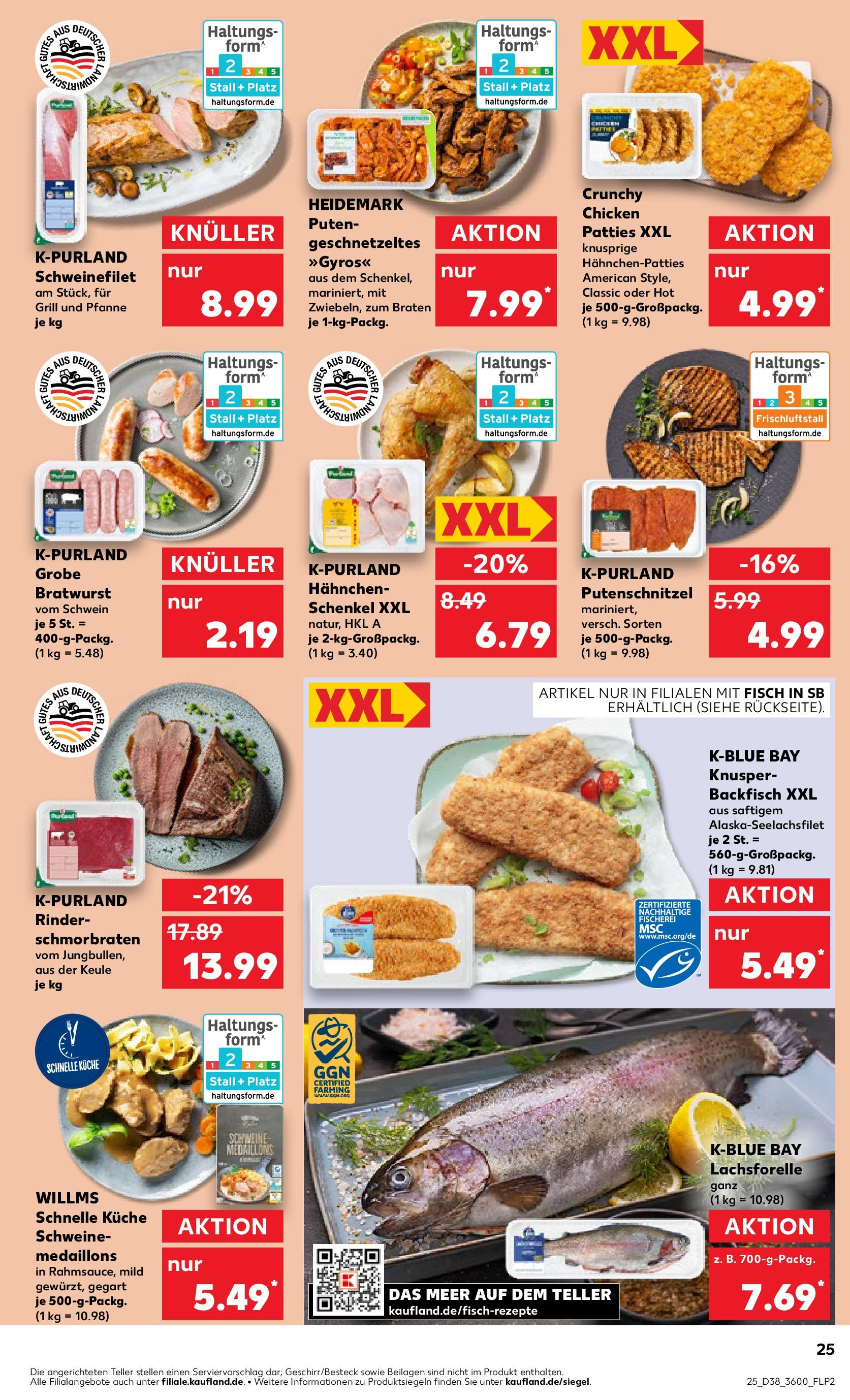 Prospekt Kaufland ab 18.09.2025 » Angebote Online zum Blättern | Seite: 25 | Produkte: Grill, Küche, Schweinefilet, Fisch