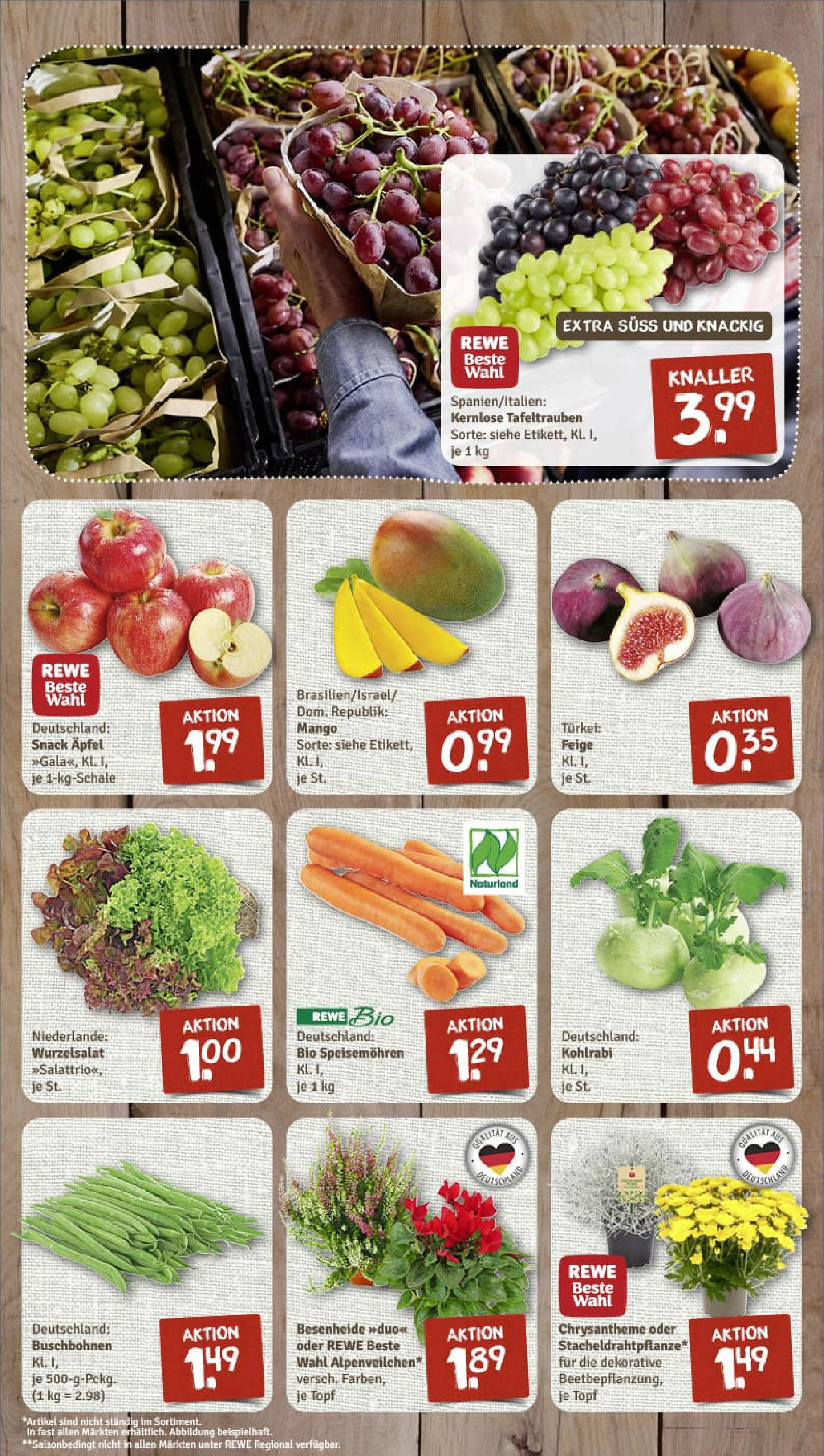REWE Prospekt ab 14.09.2025 zum Blättern » Angebote | Seite: 3 | Produkte: Kohlrabi, Äpfel, Mango