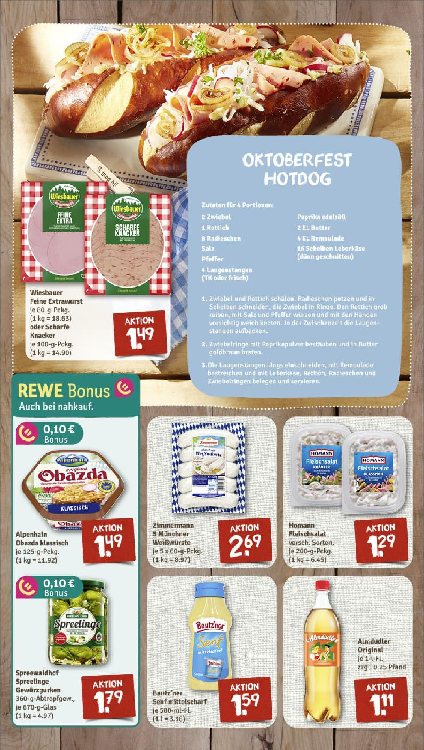 REWE Prospekt ab 14.09.2025 zum Blättern » Angebote | Seite: 6 | Produkte: Butter, Paprika, Salz, Leberkase