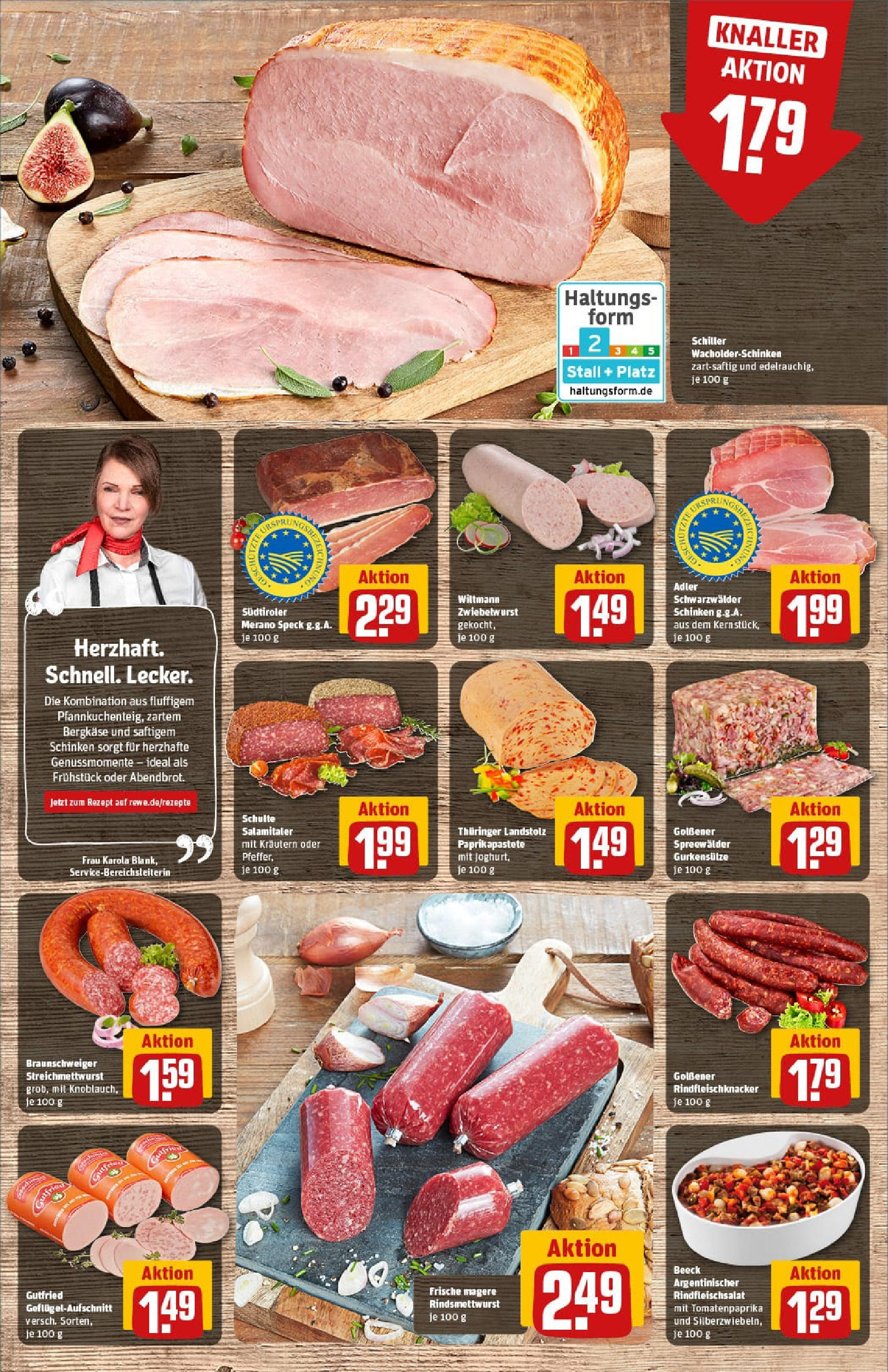 REWE Prospekt ab 14.09.2025 zum Blättern » Angebote | Seite: 12 | Produkte: Paprika, Salami, Schinken
