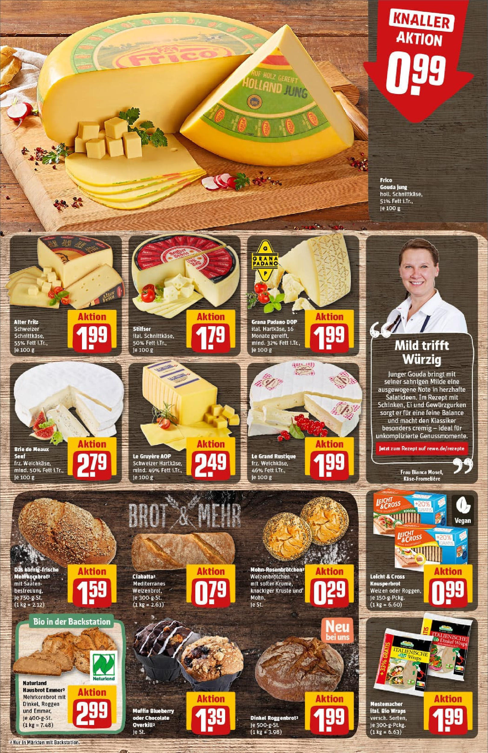 REWE Prospekt ab 14.09.2025 zum Blättern » Angebote | Seite: 13 | Produkte: Gouda, Brot