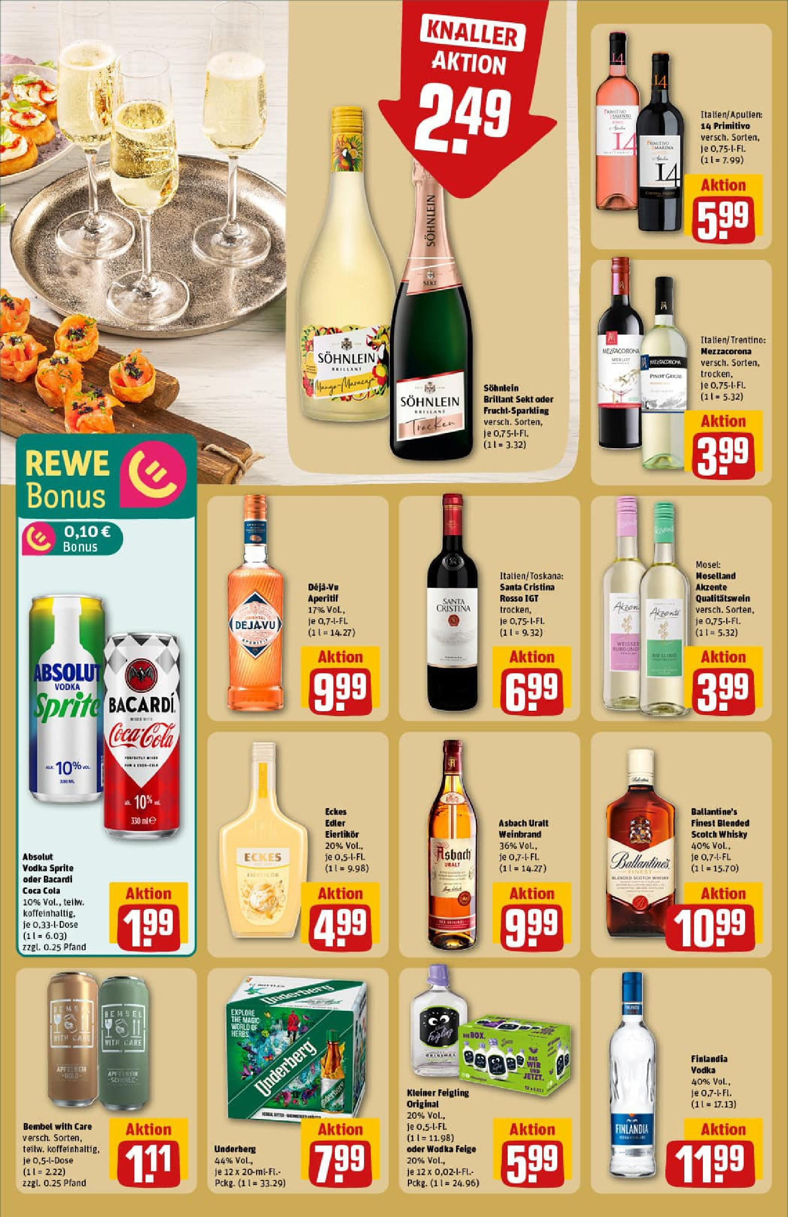 REWE Prospekt ab 14.09.2025 zum Blättern » Angebote | Seite: 20 | Produkte: Sprite, Vodka, Wodka, Asbach