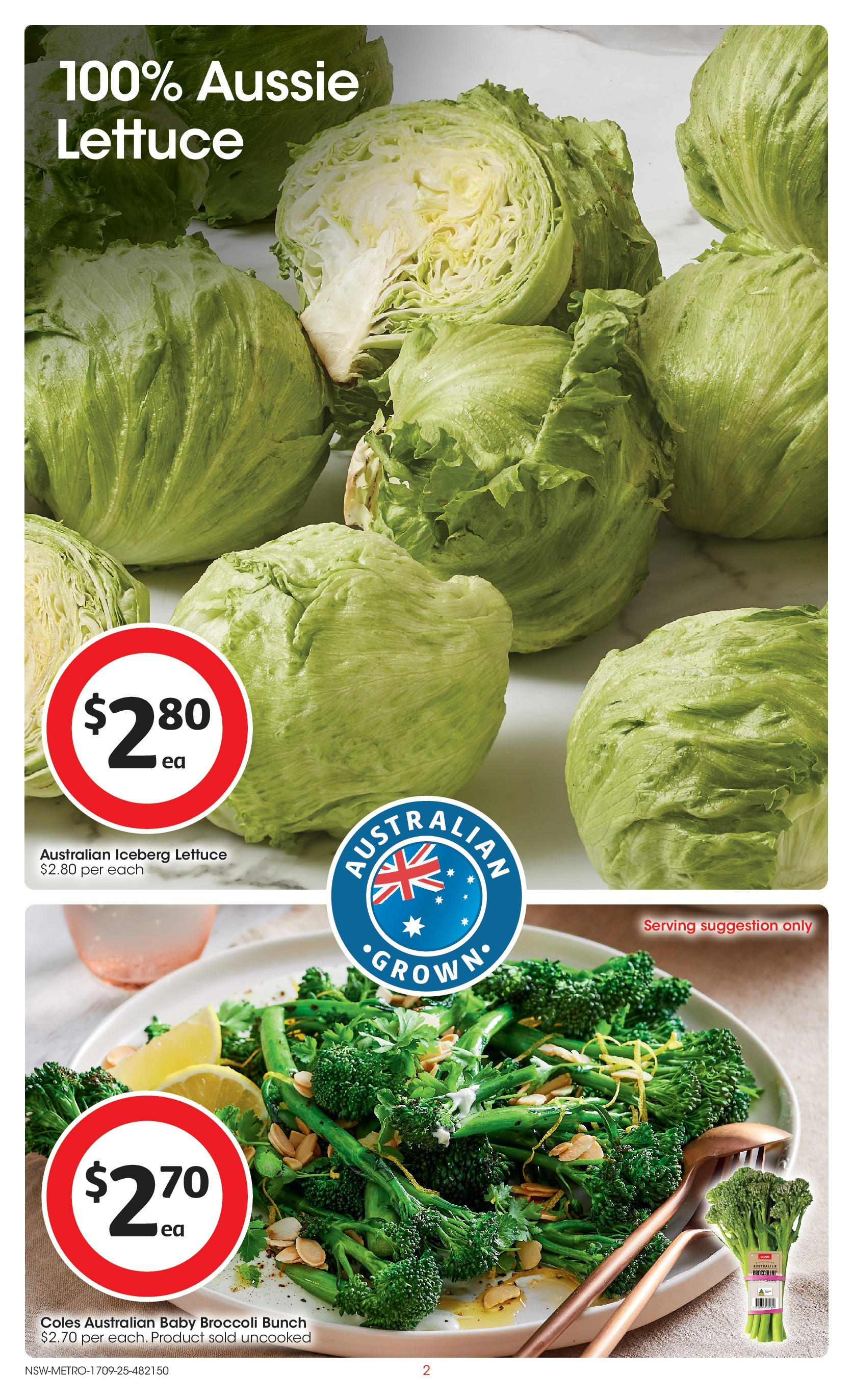 ﻿﻿Coles catalogue valid from 17/09/2025 > Online Australia | Page: 2 | Products: Lettuce
