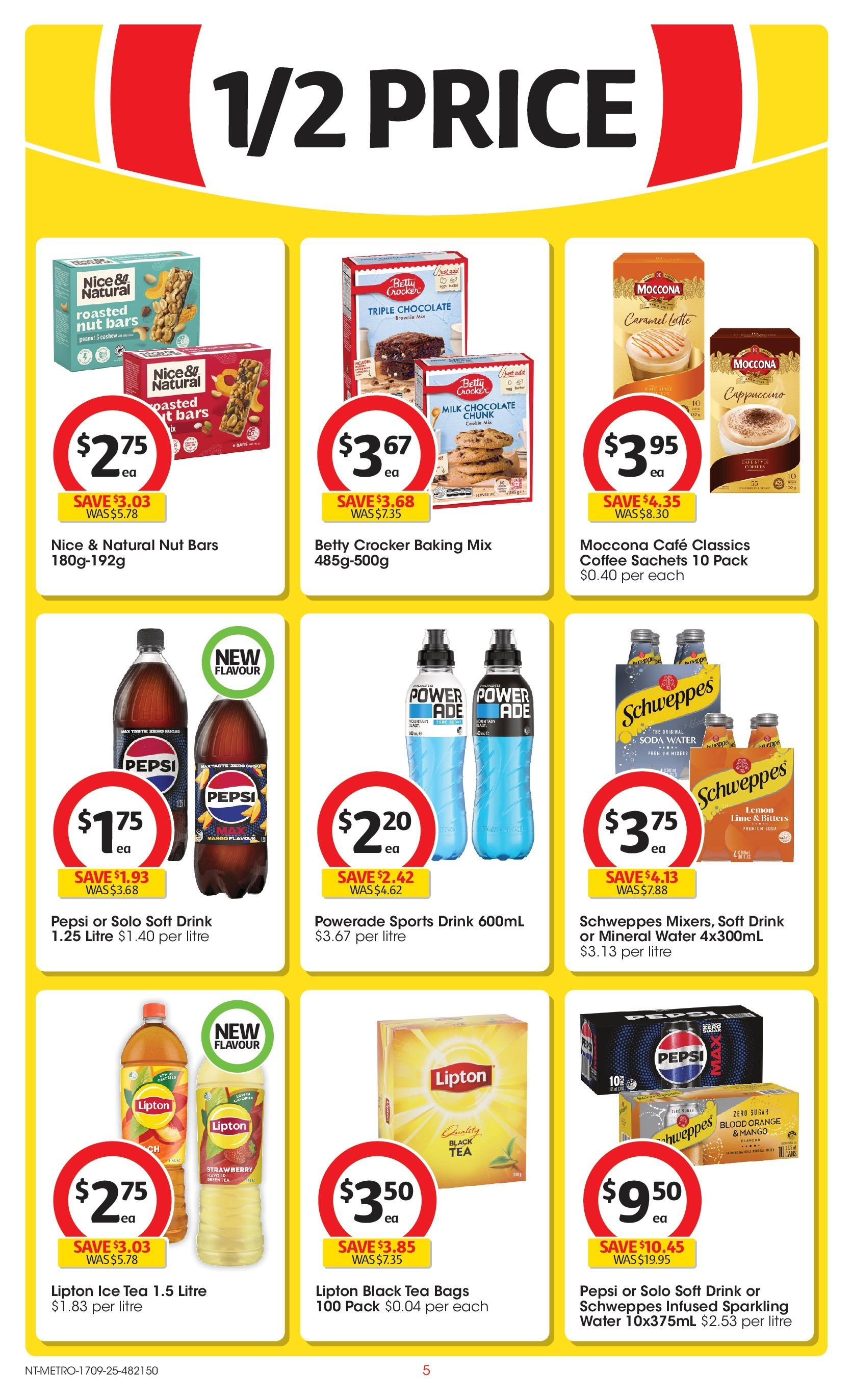 ﻿﻿Coles catalogue valid from 17/09/2025 > Online Australia | Page: 5 | Products: Chocolate, Water, Lime, Moccona