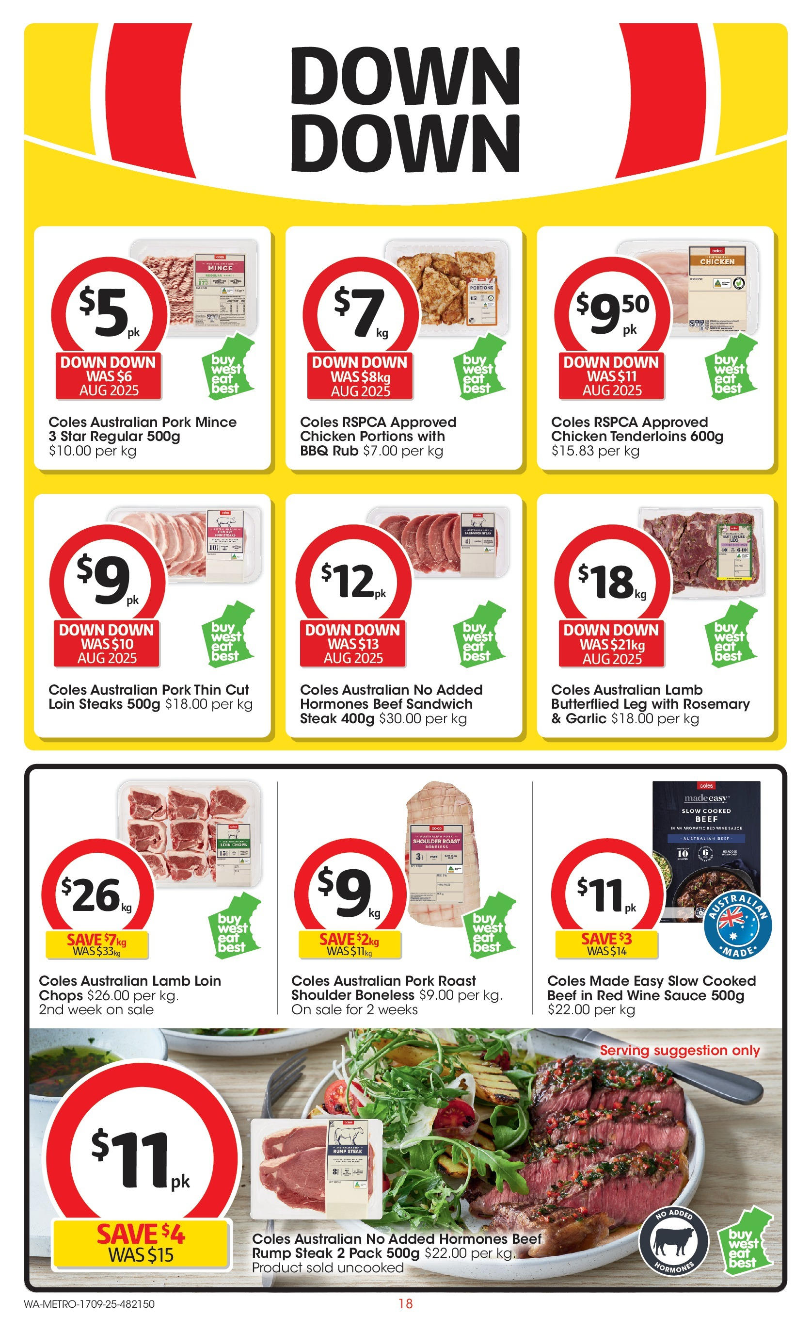 ﻿﻿Coles catalogue valid from 17/09/2025 > Online Australia | Page: 18 | Products: Wine, Chicken, Beef, Sauce