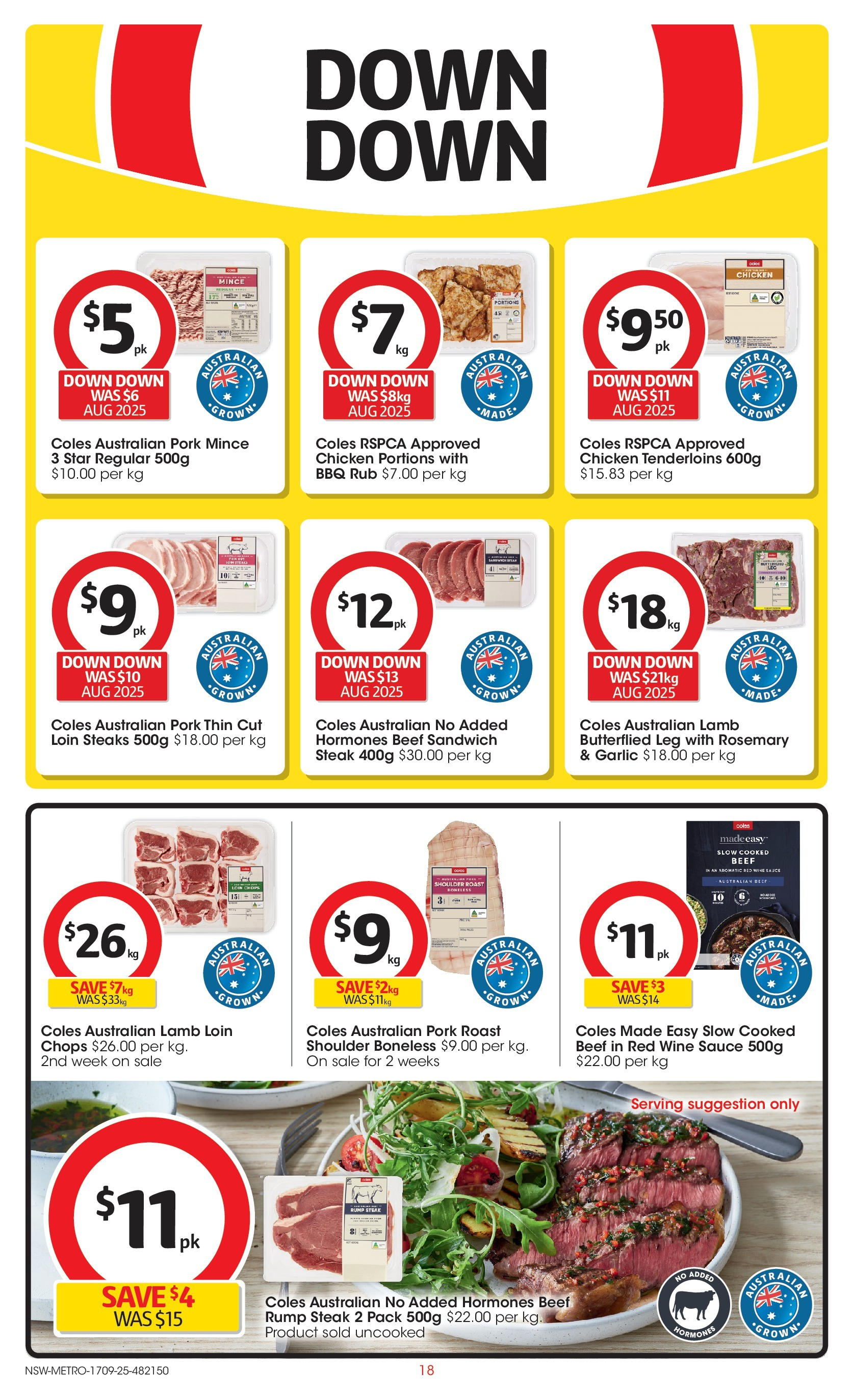 ﻿﻿Coles catalogue valid from 17/09/2025 > Online Australia | Page: 18 | Products: Wine, Chicken, Pork, Lamb