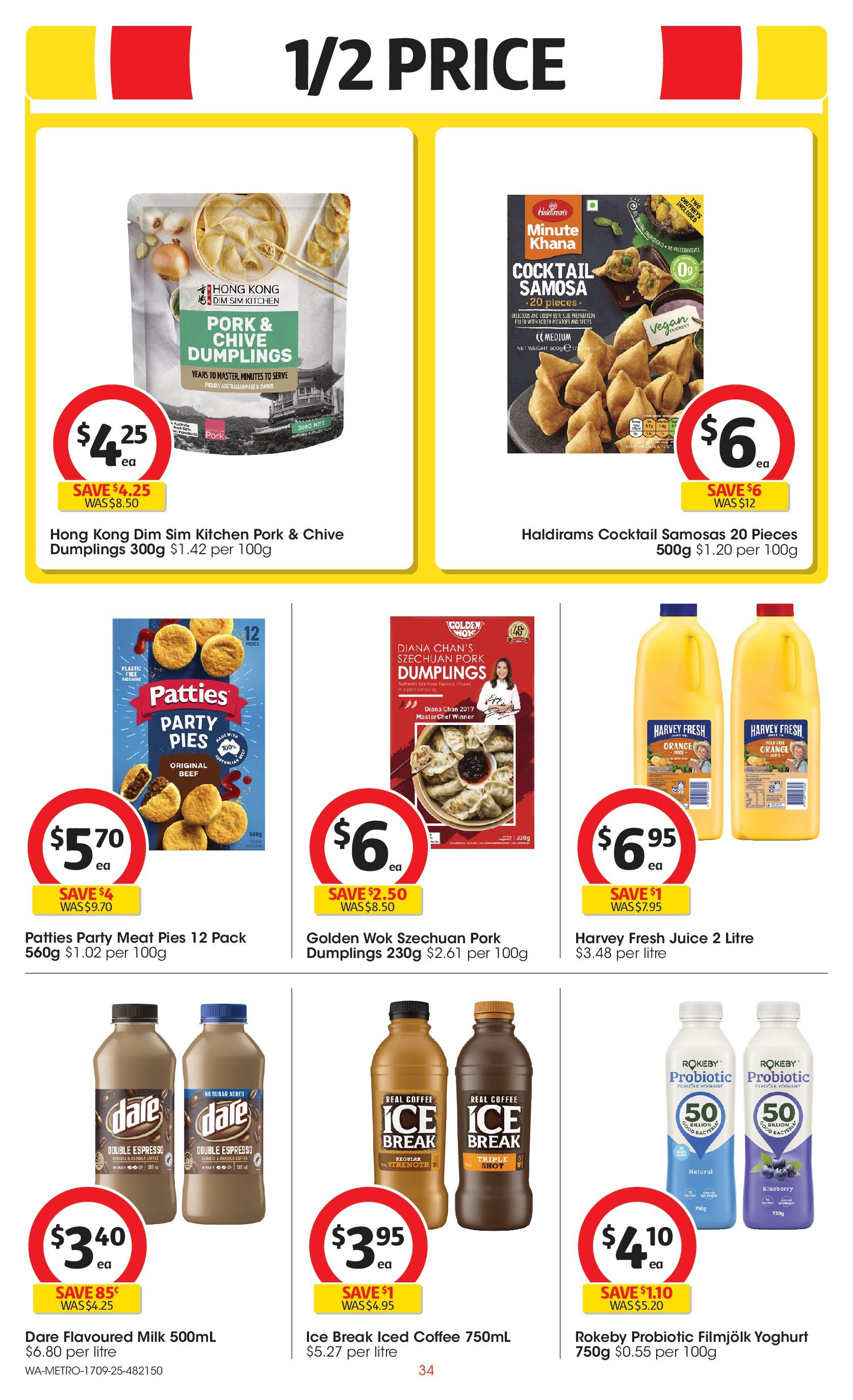 ﻿﻿Coles catalogue valid from 17/09/2025 > Online Australia | Page: 34 | Products: Milk, Juice, Pork, Pies
