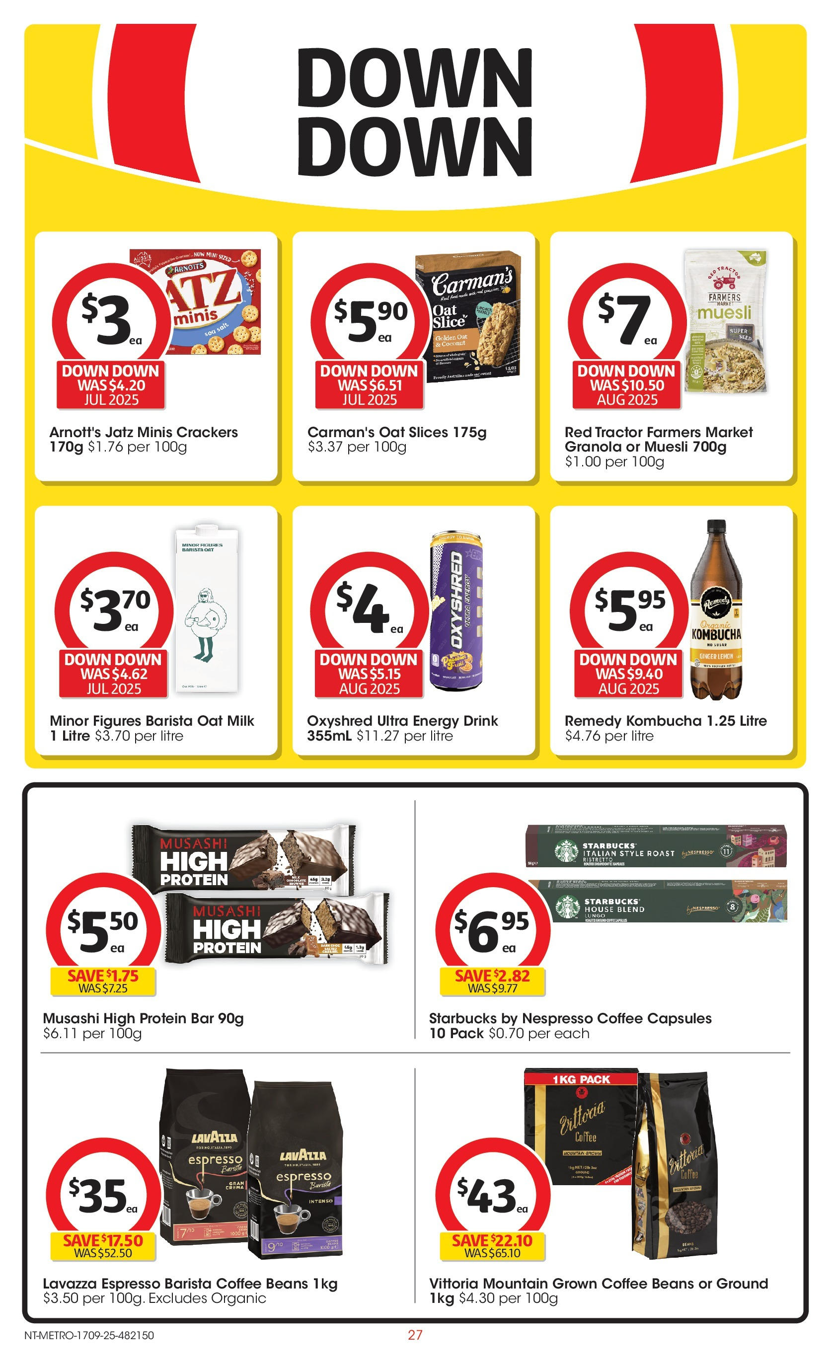 ﻿﻿Coles catalogue valid from 17/09/2025 > Online Australia | Page: 27 | Products: Milk, Energy drink, Granola, Lemon