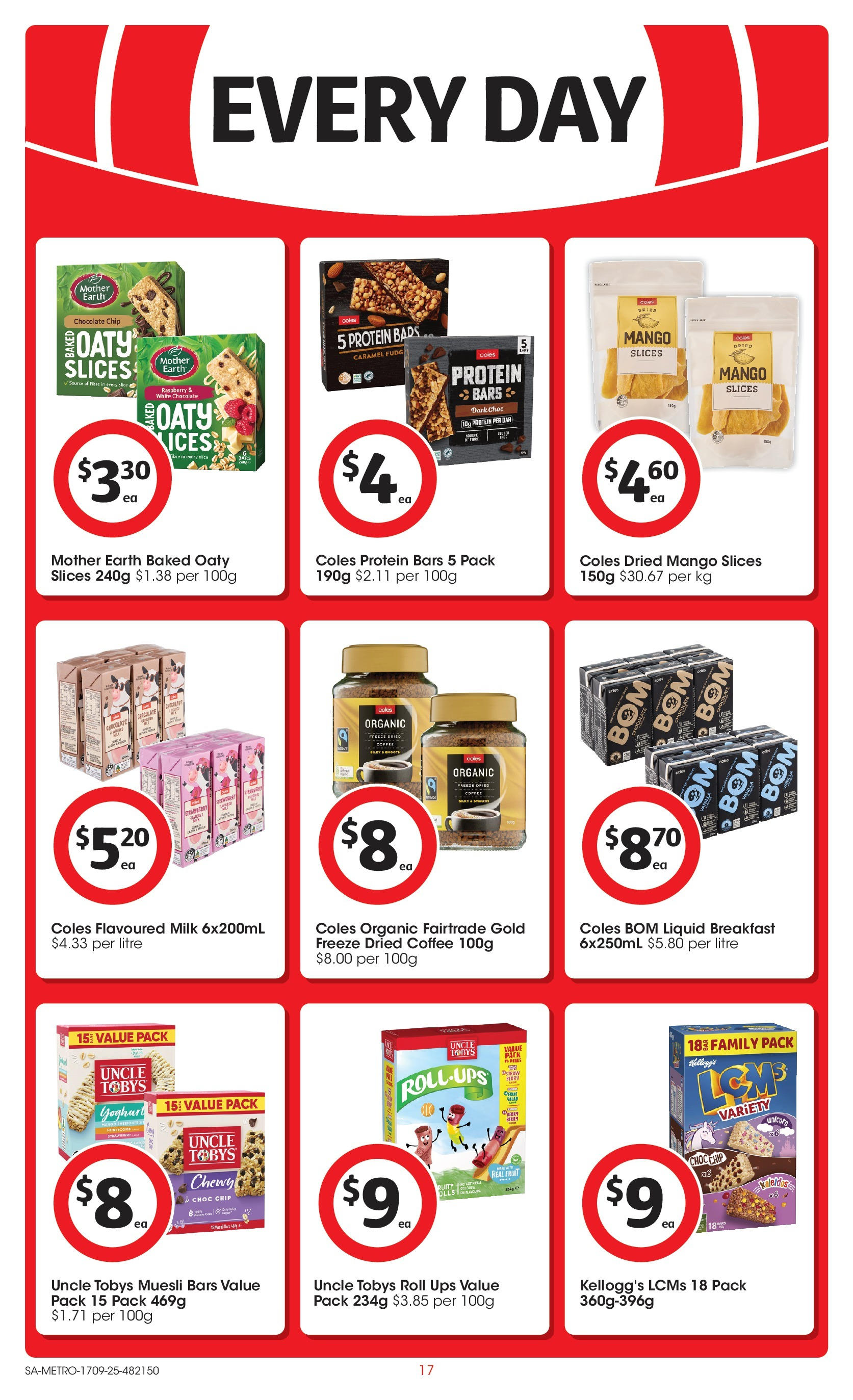 ﻿﻿Coles catalogue valid from 17/09/2025 > Online Australia | Page: 17 | Products: Milk, Chocolate, Raspberry, UPS