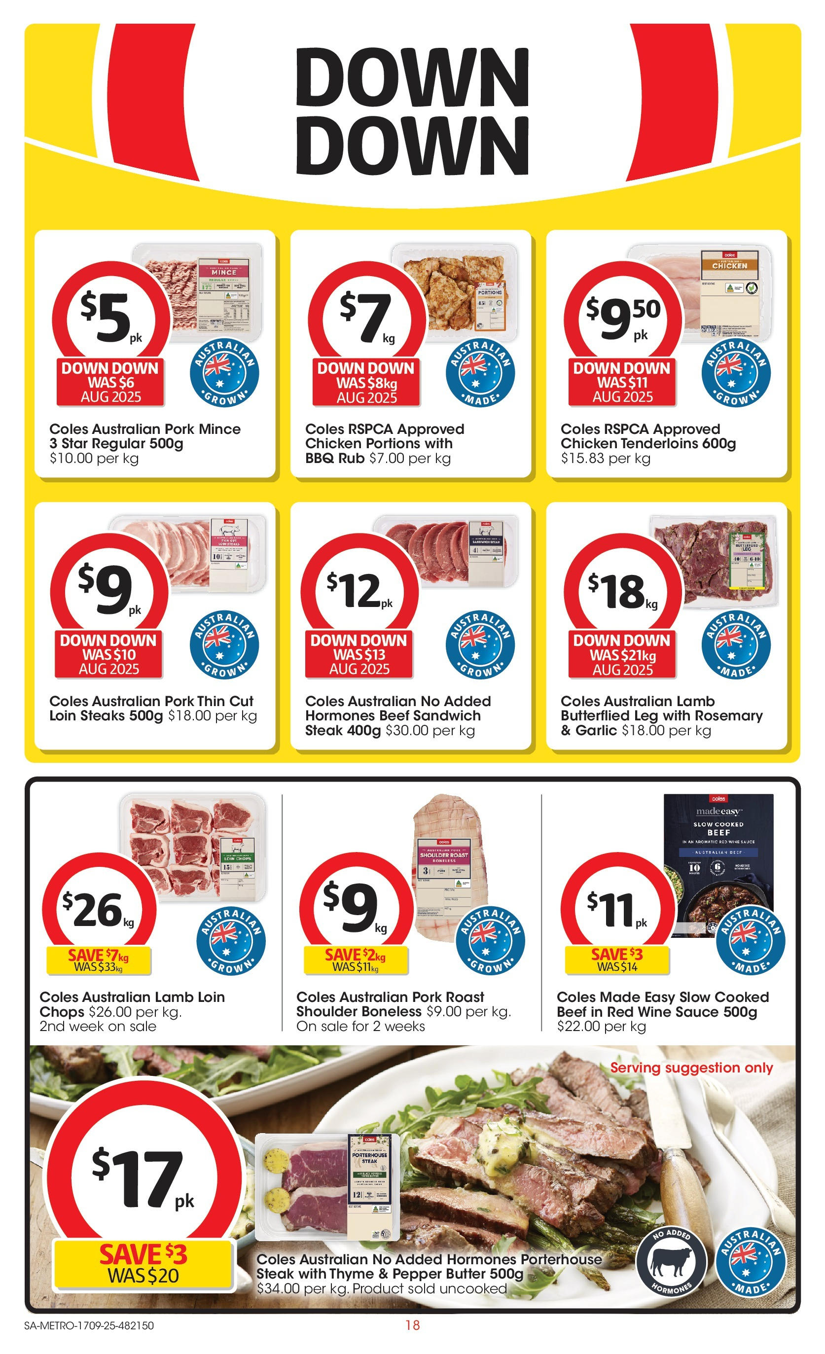 ﻿﻿Coles catalogue valid from 17/09/2025 > Online Australia | Page: 18 | Products: Butter, Chicken, Pork, Sauce