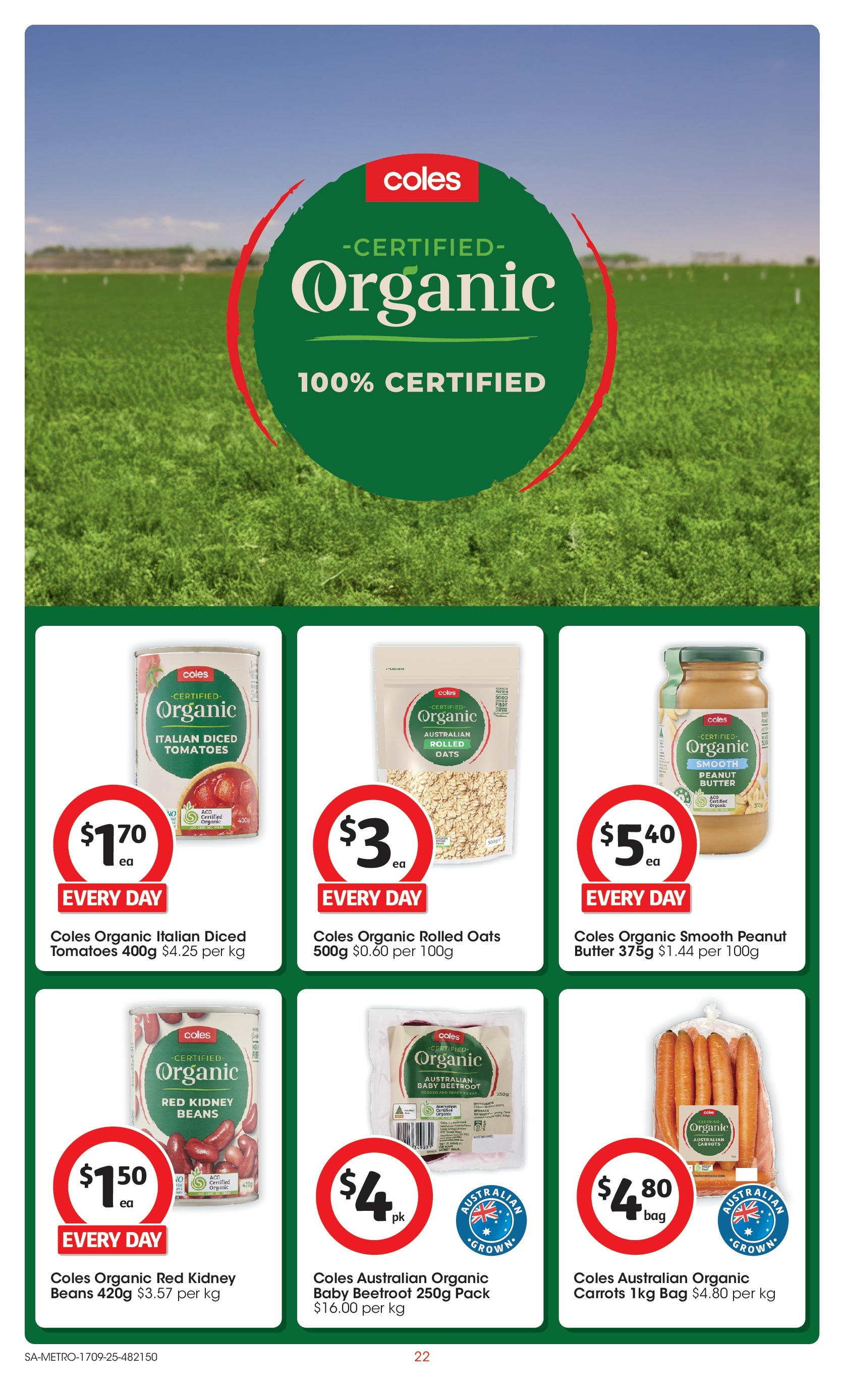 ﻿﻿Coles catalogue valid from 17/09/2025 > Online Australia | Page: 22 | Products: Butter, Tomatoes, Oats, Bag
