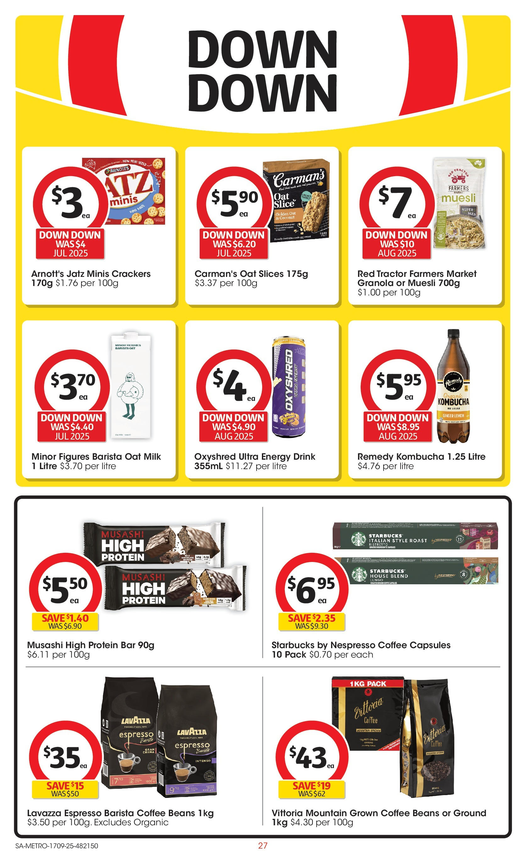 ﻿﻿Coles catalogue valid from 17/09/2025 > Online Australia | Page: 27 | Products: Milk, Energy drink, Coffee, Granola
