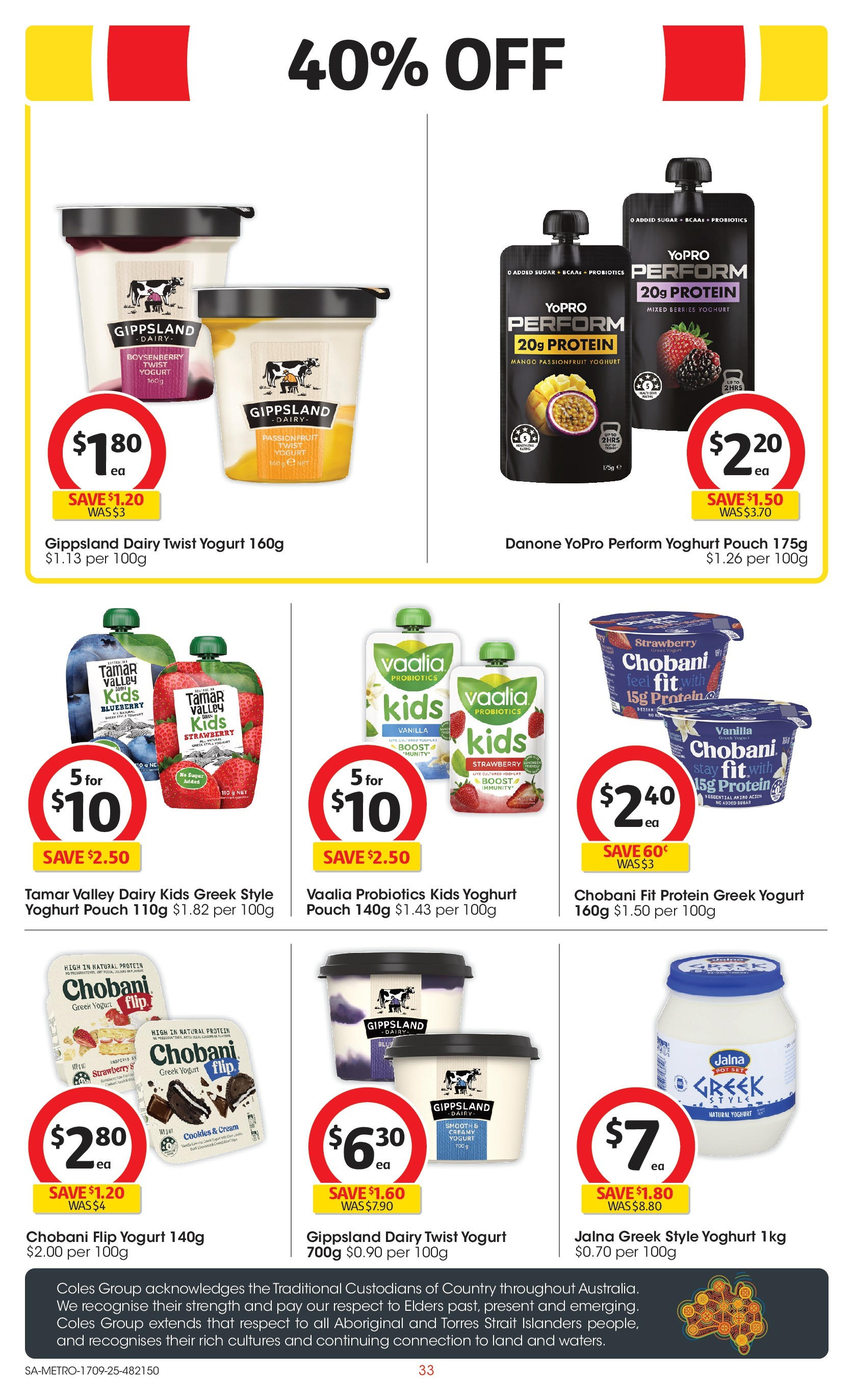 ﻿﻿Coles catalogue valid from 17/09/2025 > Online Australia | Page: 33 | Products: Dairy, Yoghurt, Cream, Mango